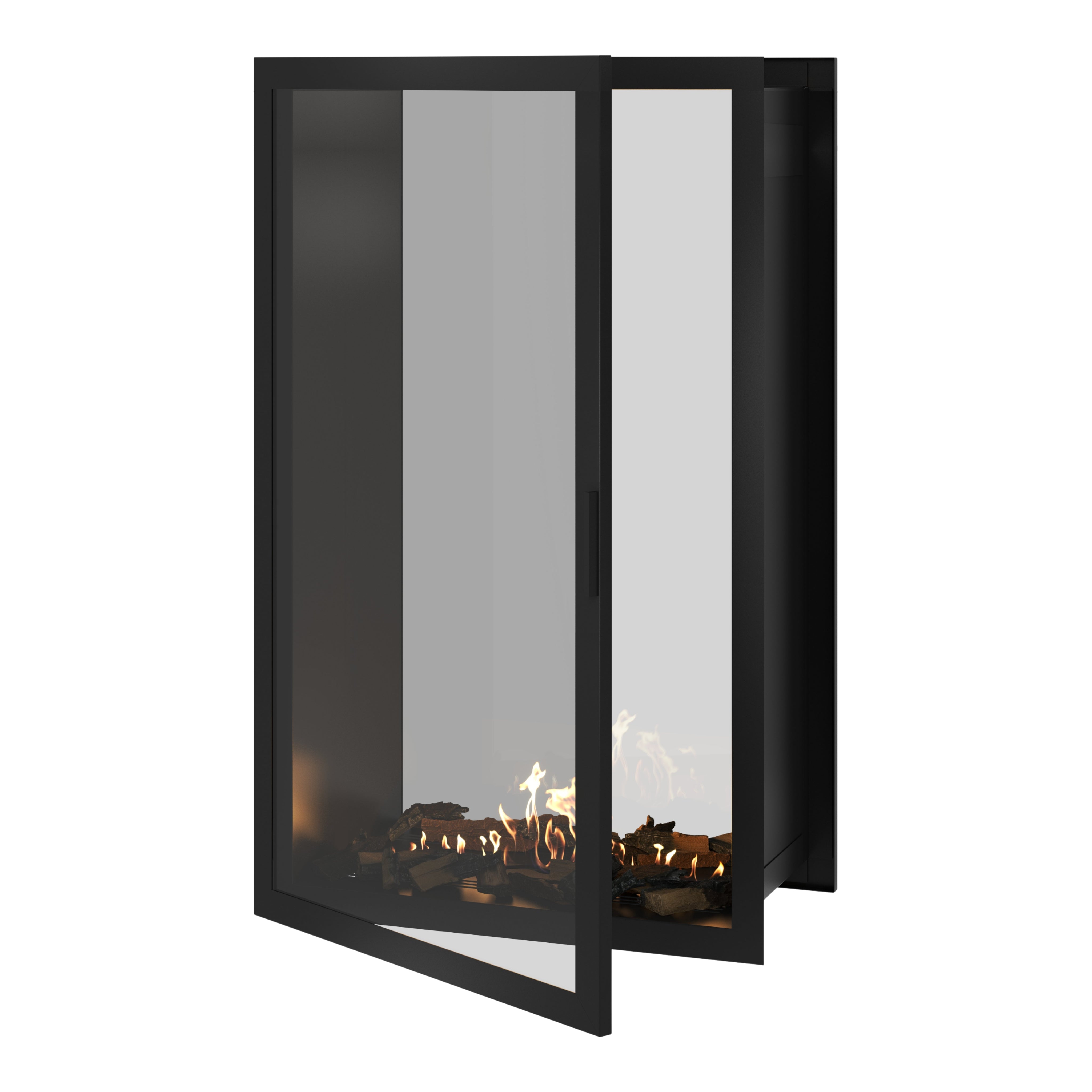 Fame Vertical Doorkijkhaard Met Volle Glas 90 x 160 cm – afbeelding 1