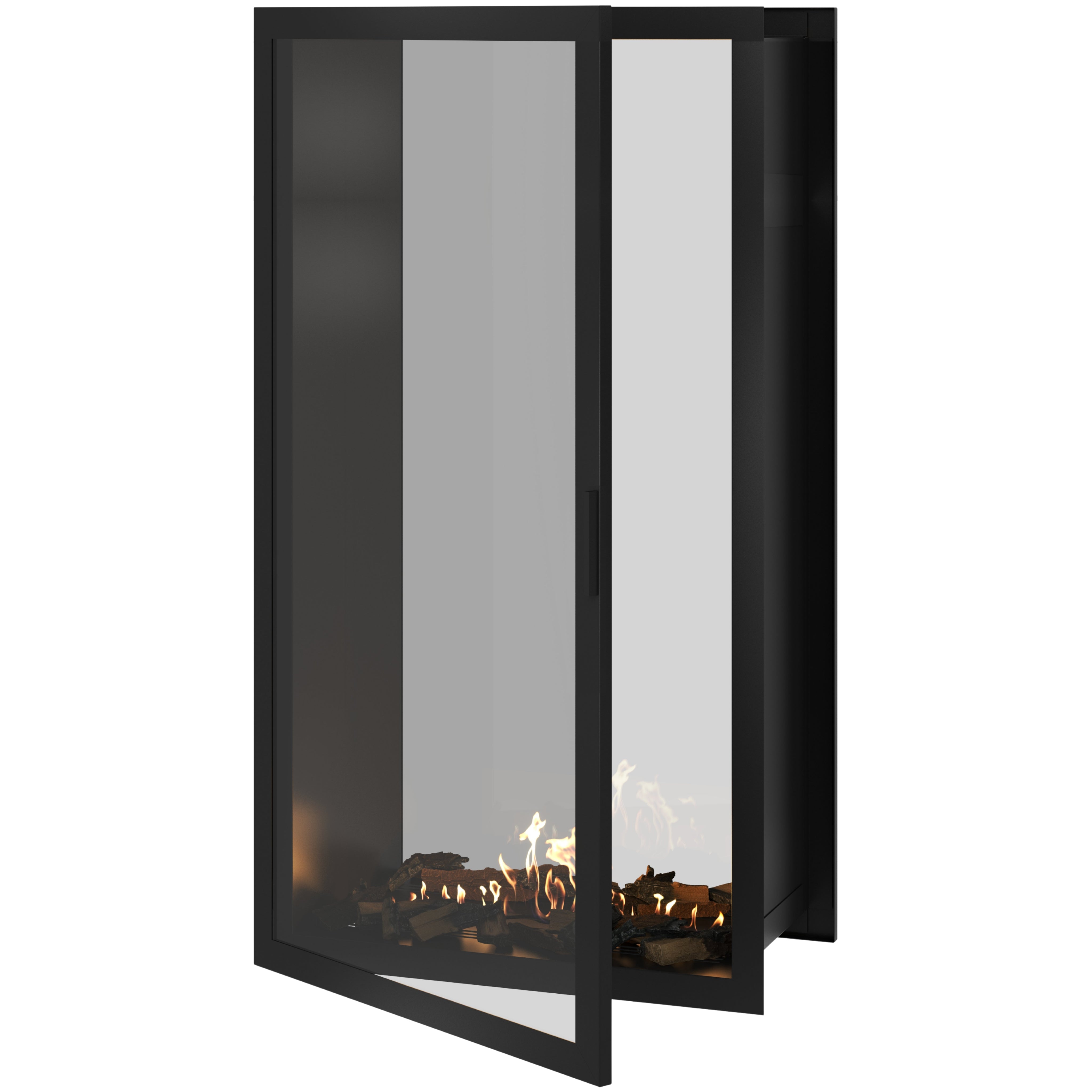 Fame Vertical Doorkijkhaard Met Volle Glas 90 x 200 cm – afbeelding 1