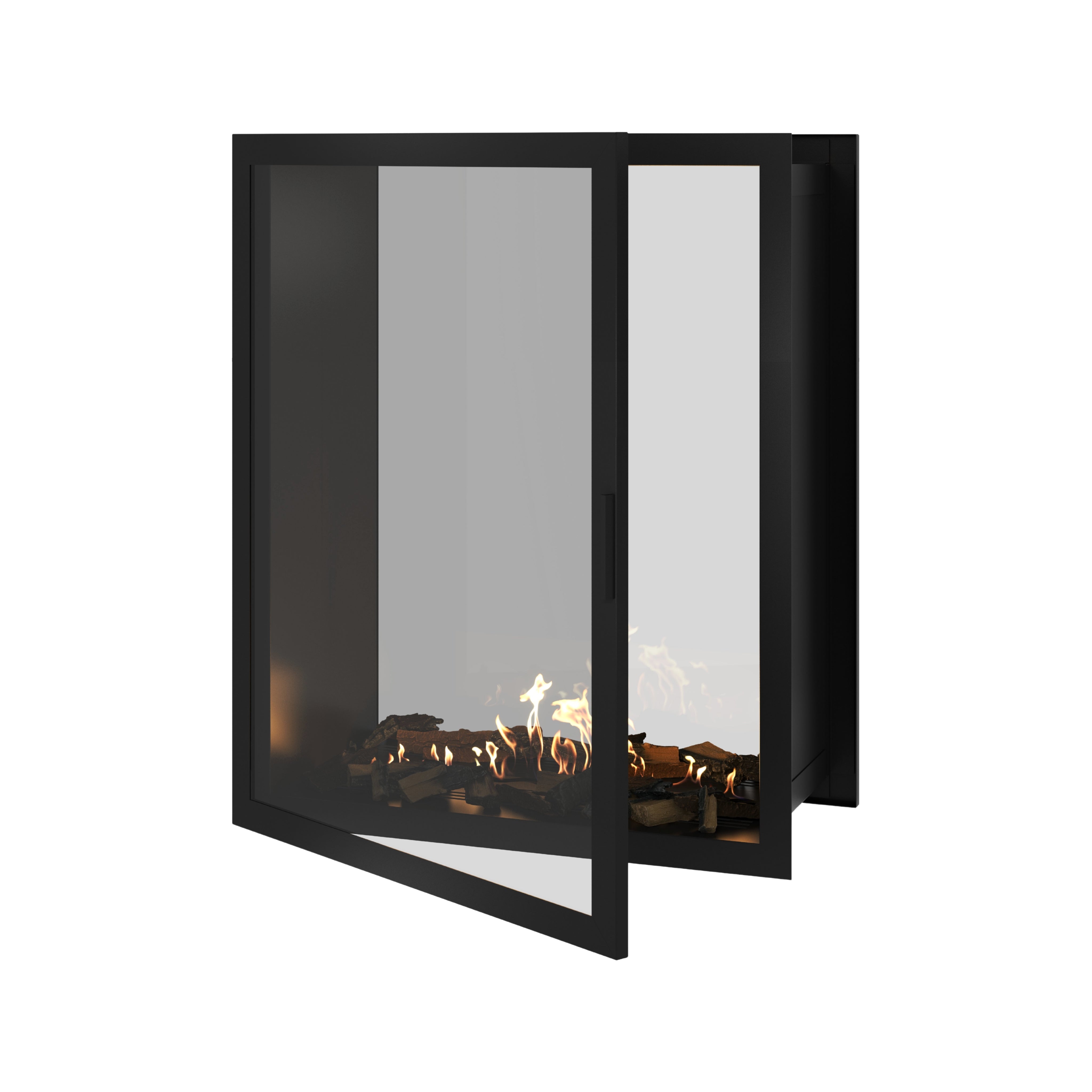 Fame Vertical Doorkijkhaard Met Volle Glas 100 x 100 cm – afbeelding 1