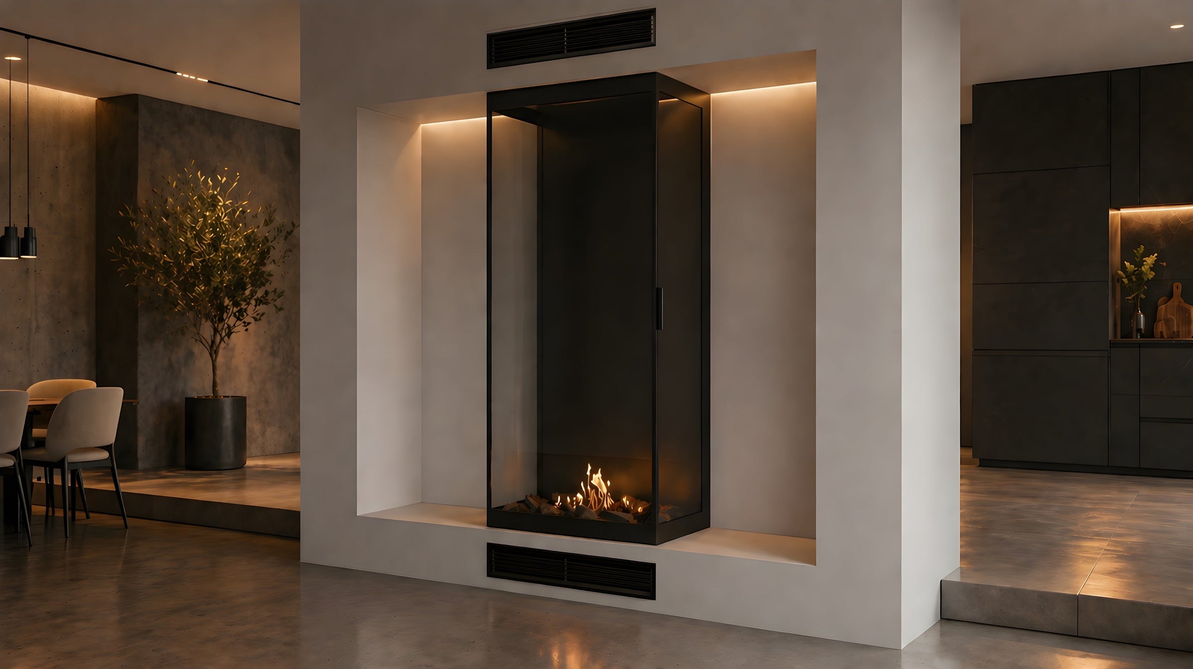 Made Driezijdig Vertical Roomdivider Volle Glas 70 x 100 cm – afbeelding 2