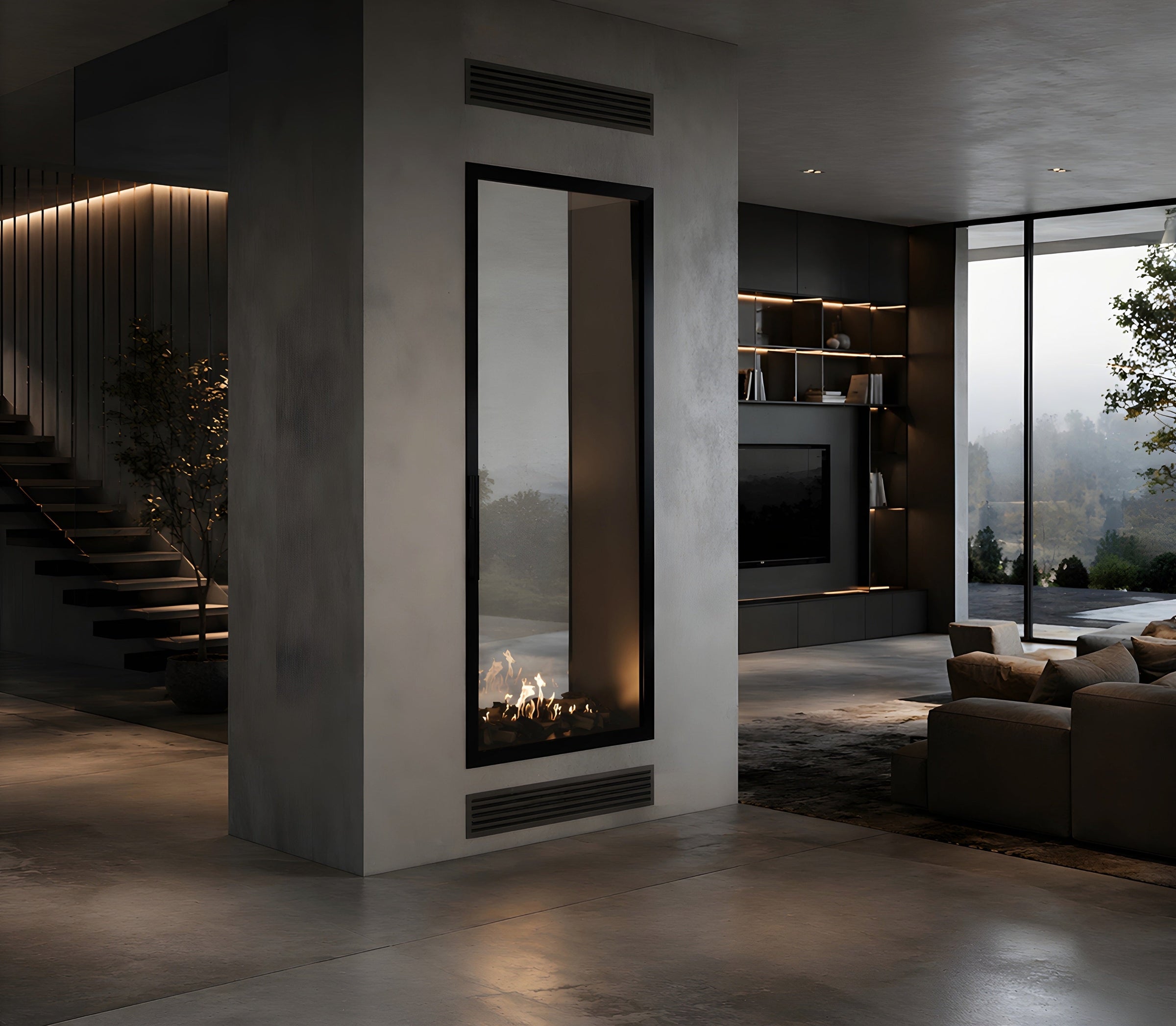 Fame Vertical Doorkijkhaard Met Volle Glas 100 x 120 cm – afbeelding 5