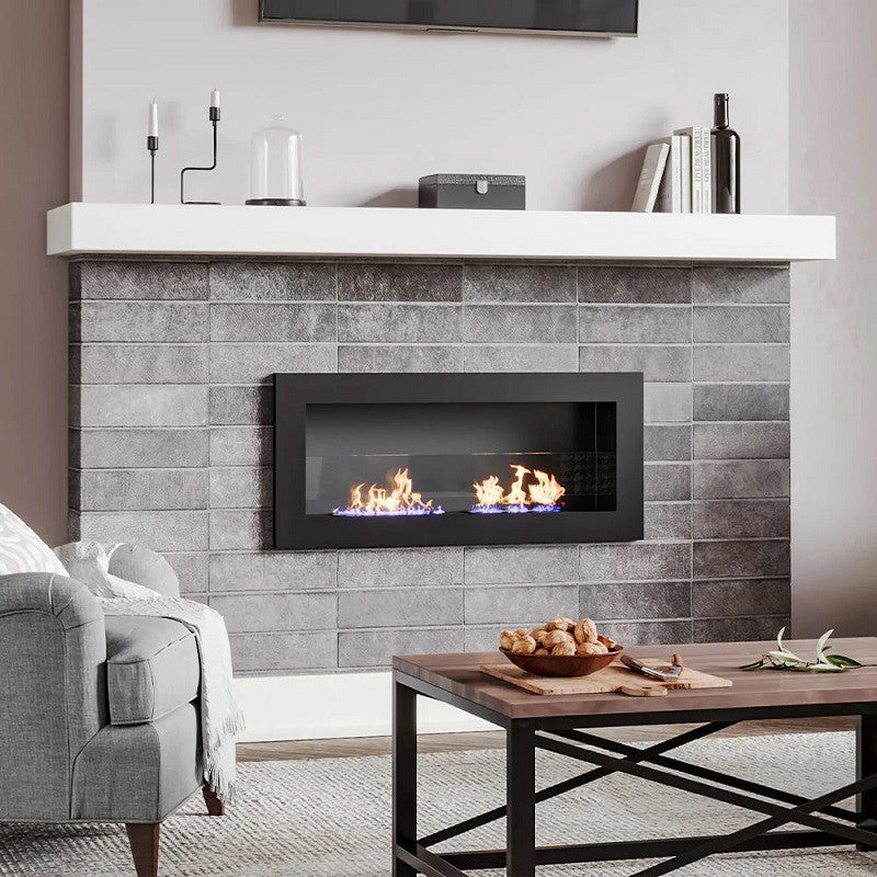 Foggia Zwart Bio Ethanol Inbouwhaard 90 cm – afbeelding 2