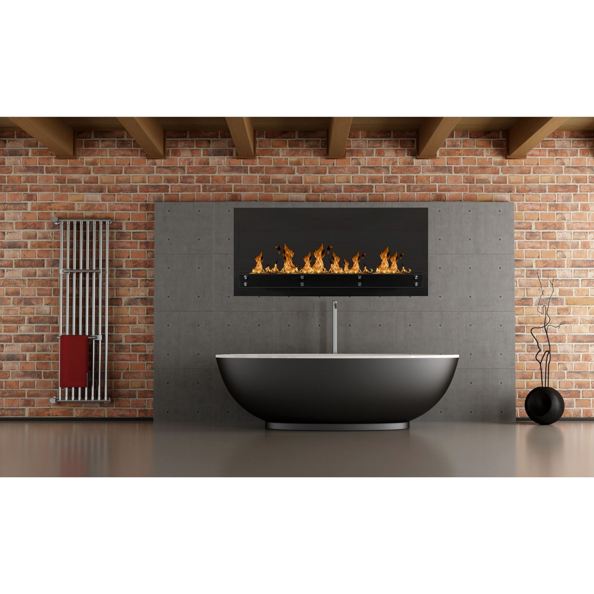 Fudi Zwart Bio Ethanol Wandhaard 154 cm – afbeelding 4