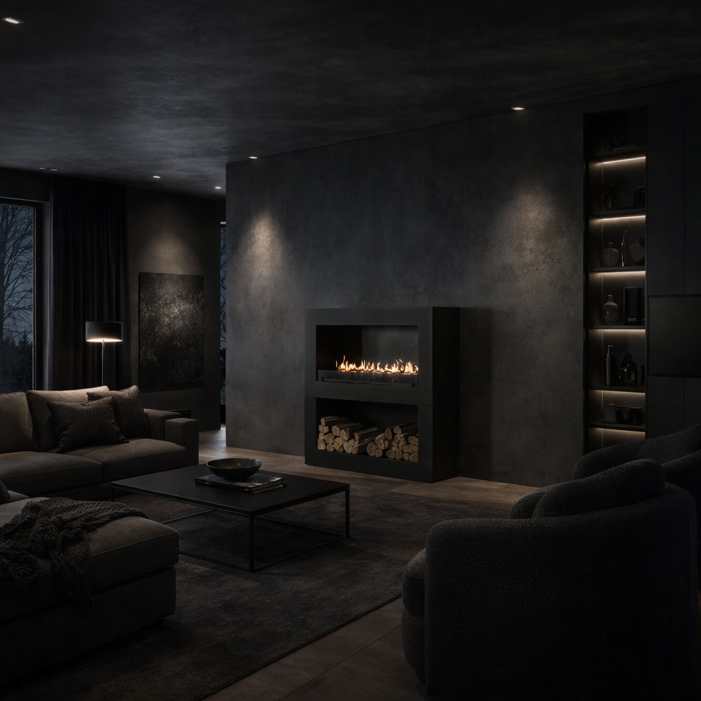 Render van Home doorkijkhaard roomdivider 120 cm — driekwartaanzicht