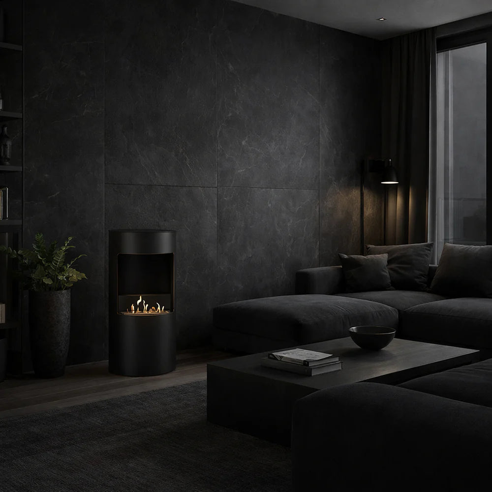 Lomanian Zwart Bio Ethanol Vrijstaand Haard H95 CM