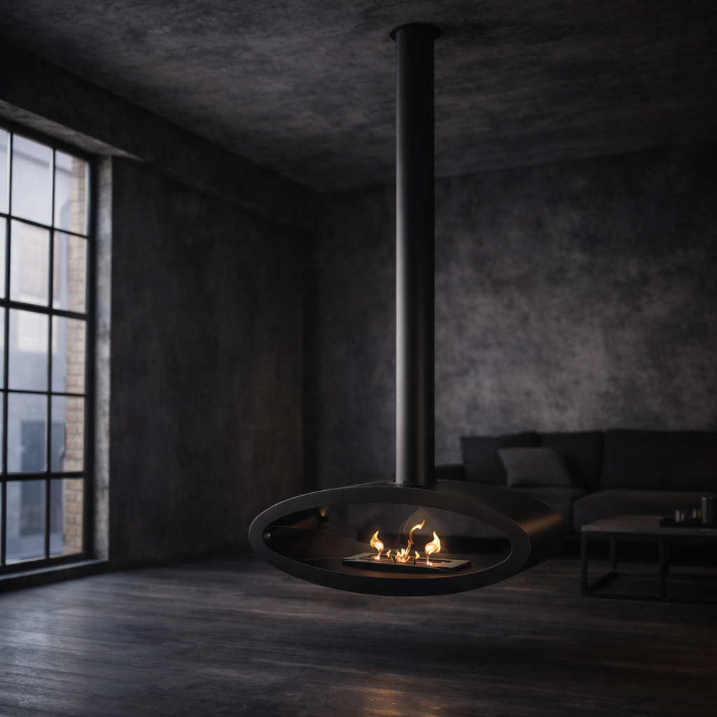 Render van plafondhaard — bovenaanzicht