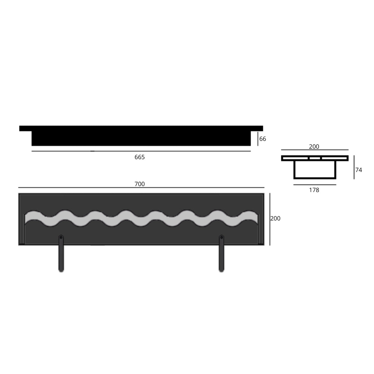 MELLA PRO WAVE BIO ETHANOL BRANDER 70 CM