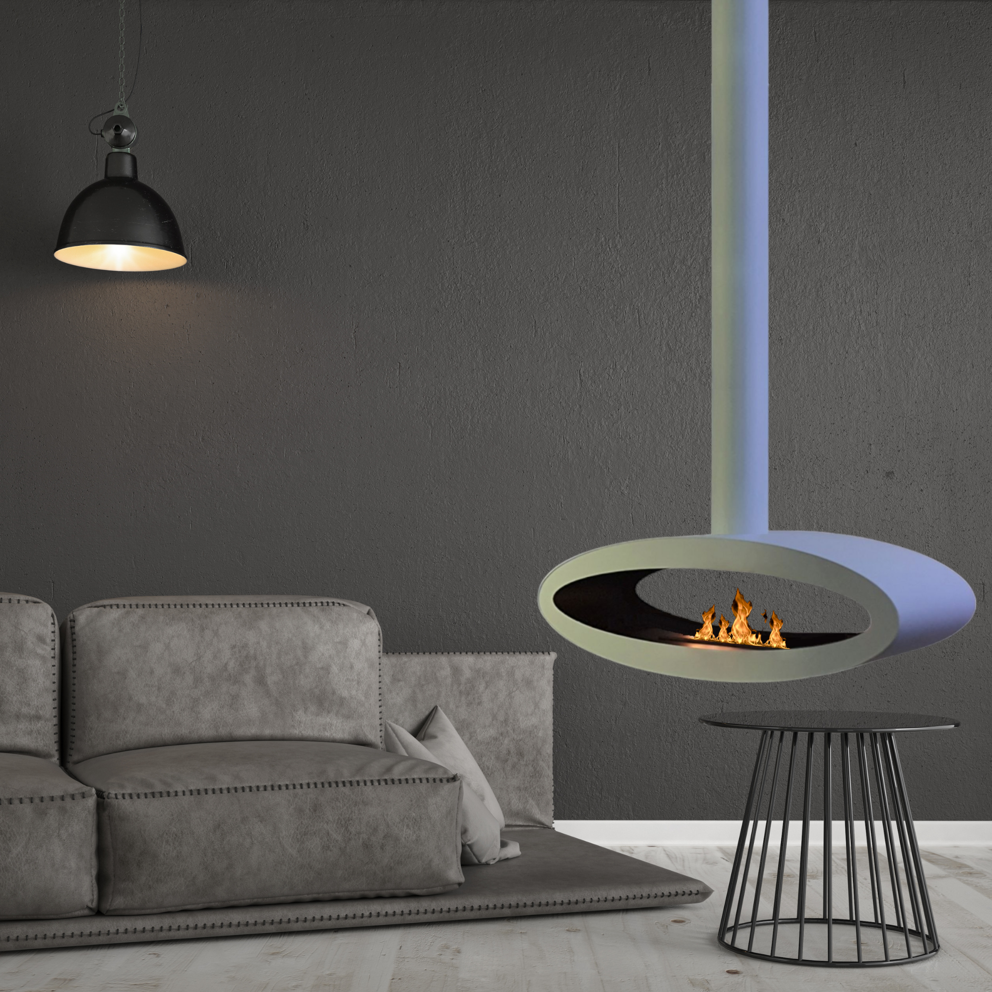 Meru Tube W Bio Ethanol Plafondhaard 112 CM