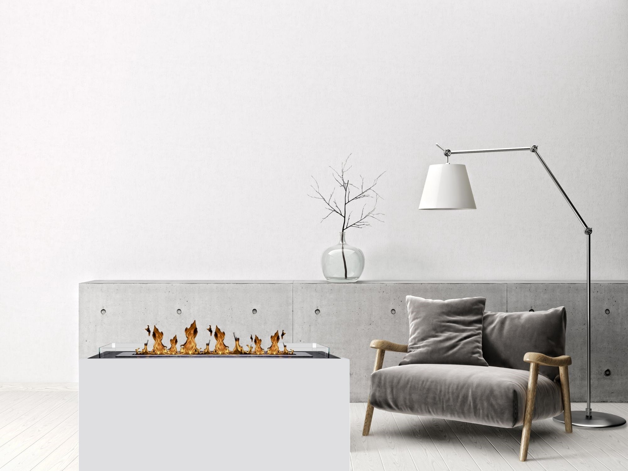 Modulaire Bio Ethanol Vrijstaand Haard  130 cm – afbeelding 4