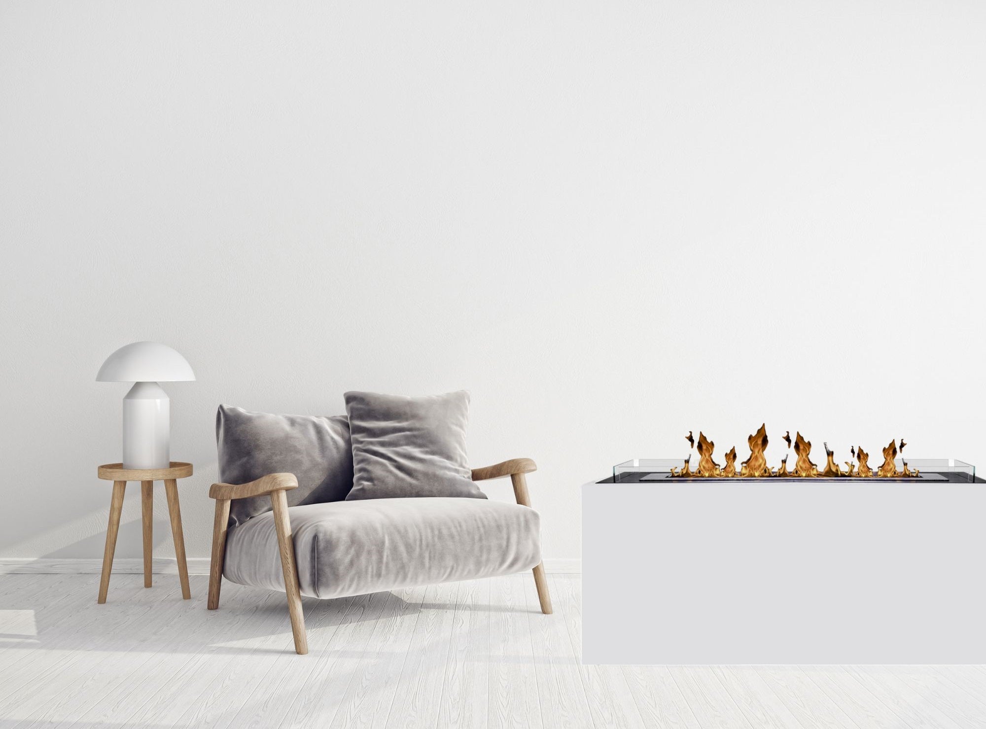 Modulaire Bio Ethanol Vrijstaand Haard  130 cm – afbeelding 2