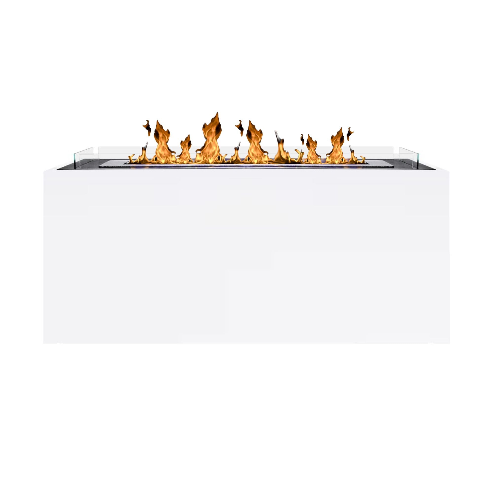 Modulaire vrijstaand haard 130 cm — vooraanzicht