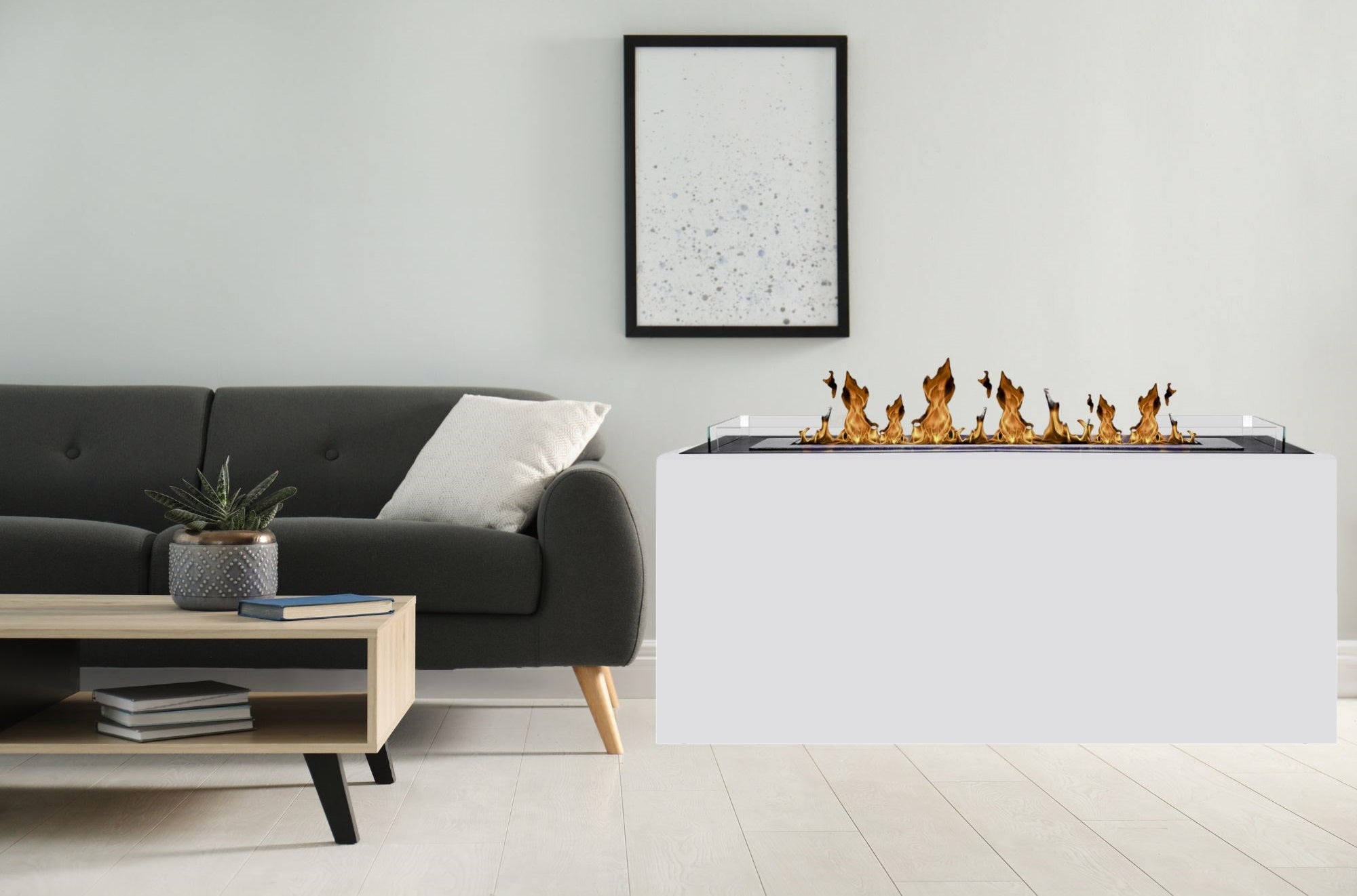 Modulaire Bio Ethanol Vrijstaand Haard  130 cm – afbeelding 3