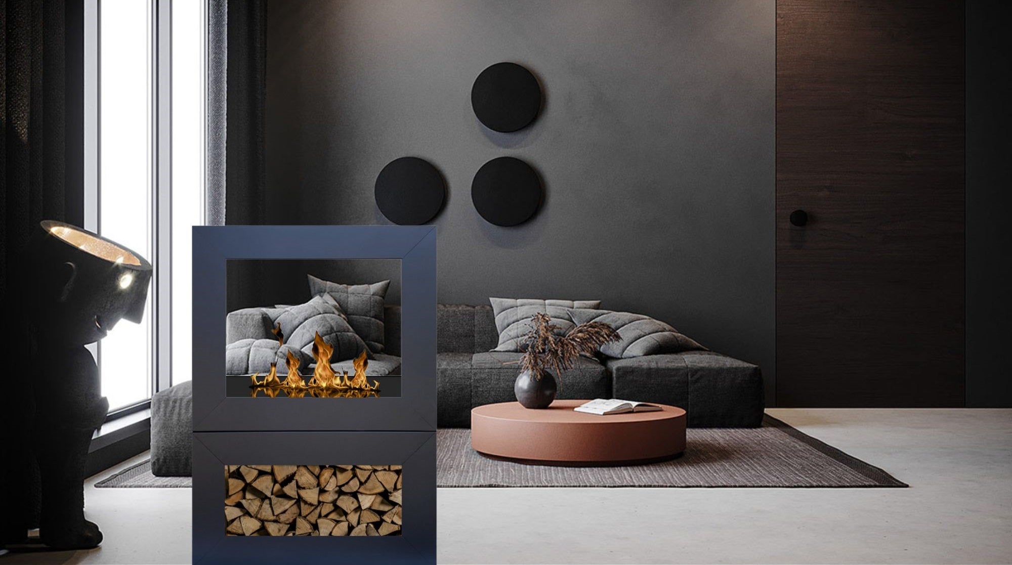 Moolda Bio Ethanol Vrijstaand Haard H100 cm – afbeelding 2
