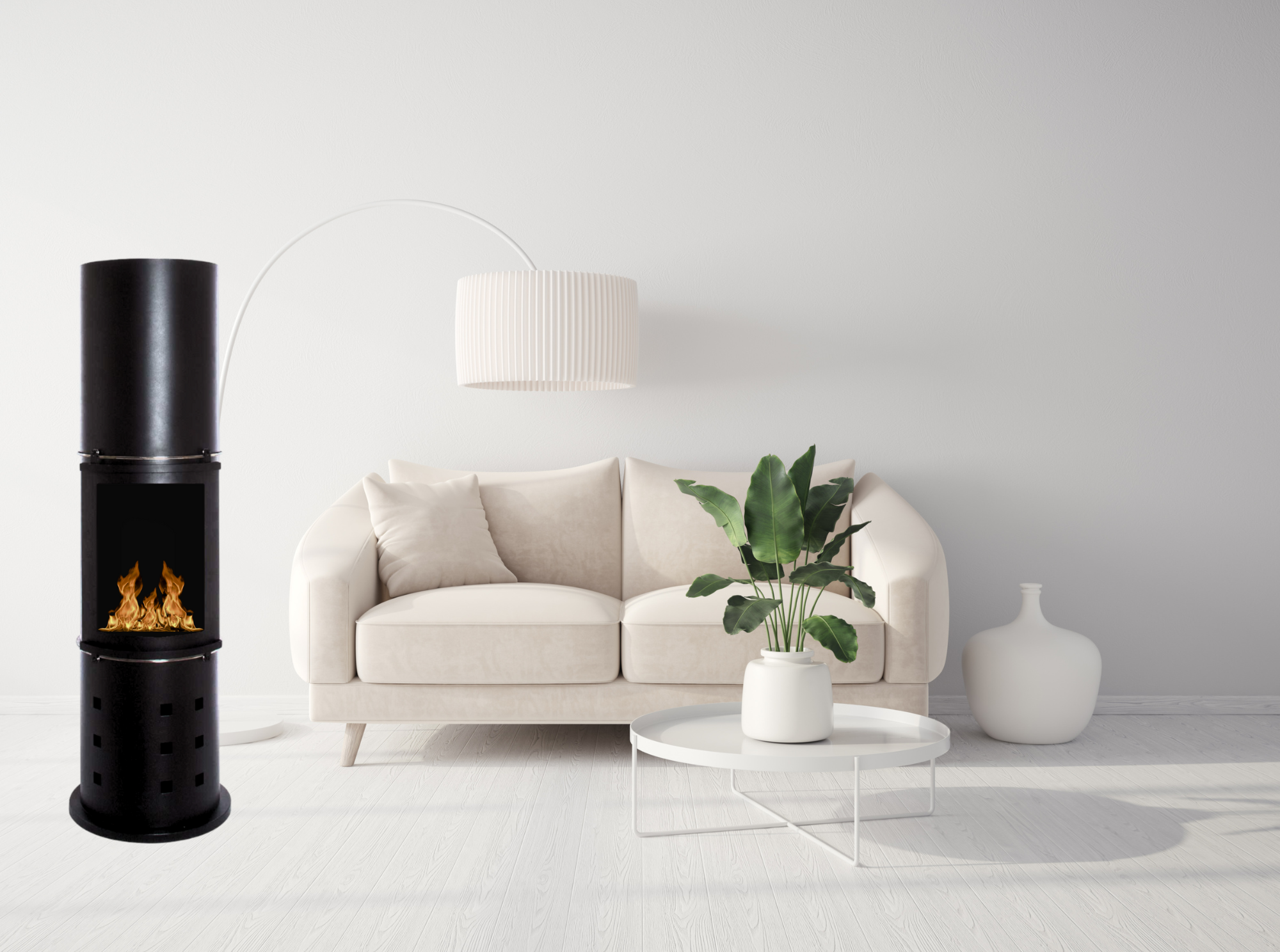 Nunuva Bio Ethanol Vrijstaand Haard H150 cm – afbeelding 3