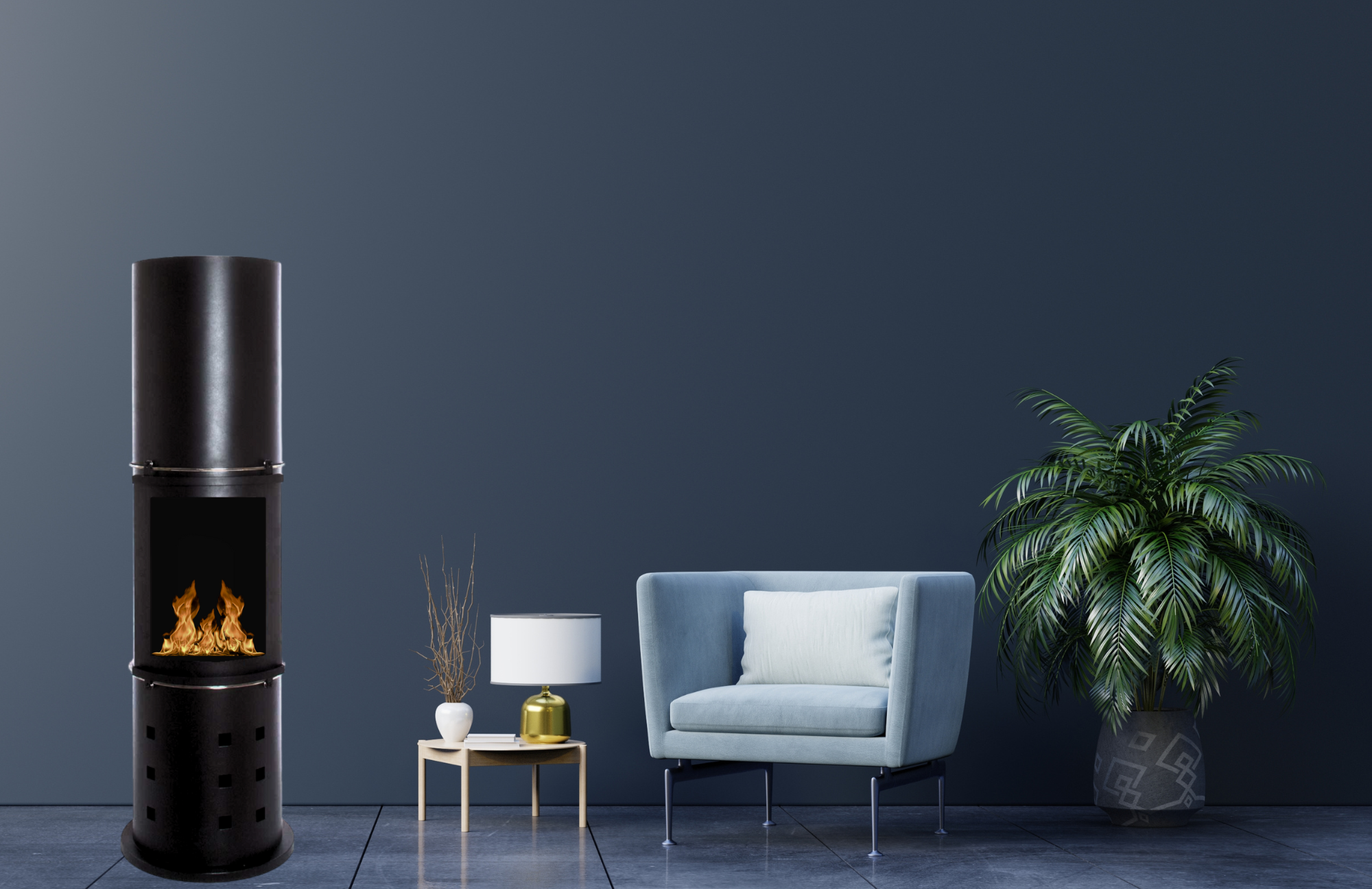 Nunuva Bio Ethanol Vrijstaand Haard H150 cm – afbeelding 4