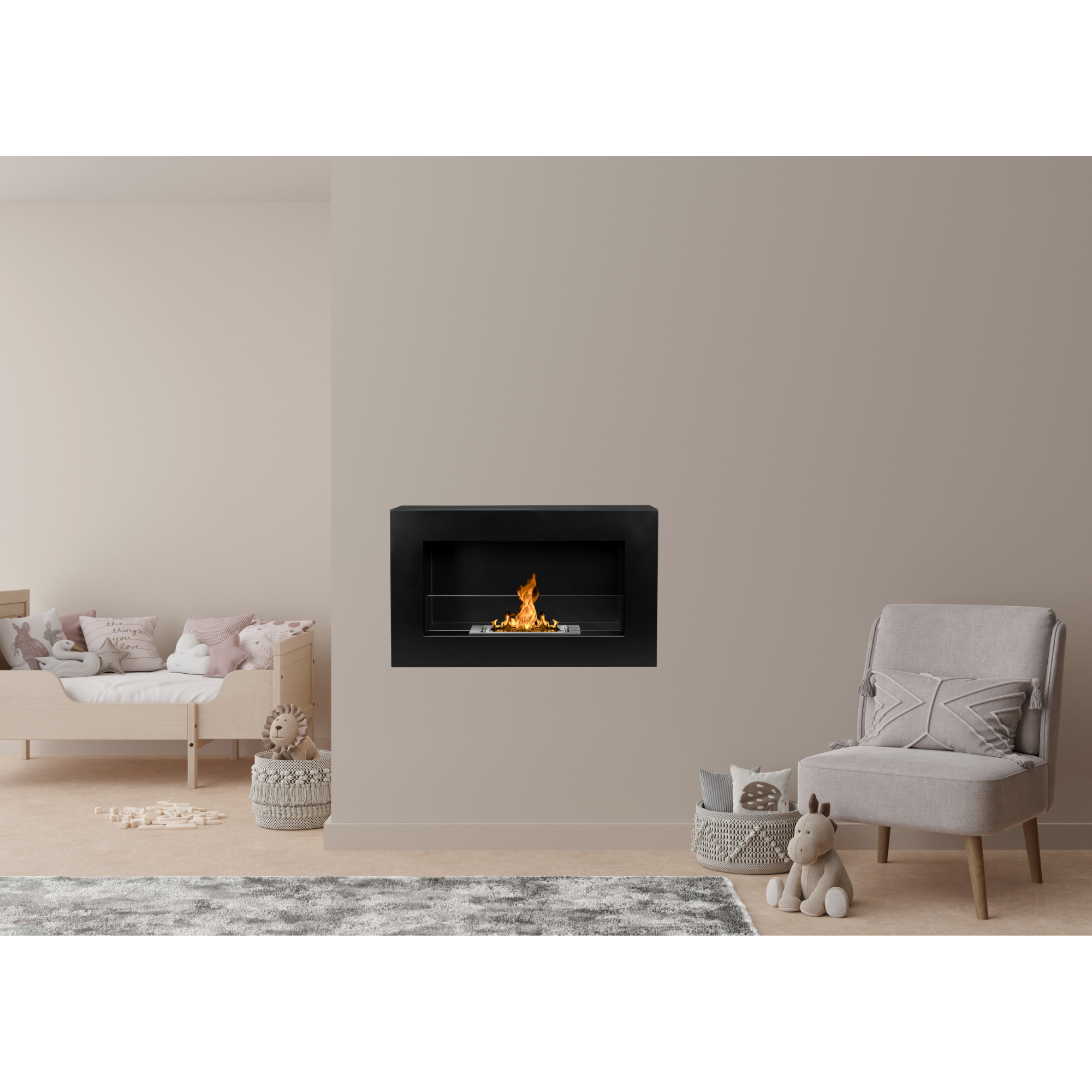 Rea BOX Bio Ethanol Wandhaard 65 cm – afbeelding 3