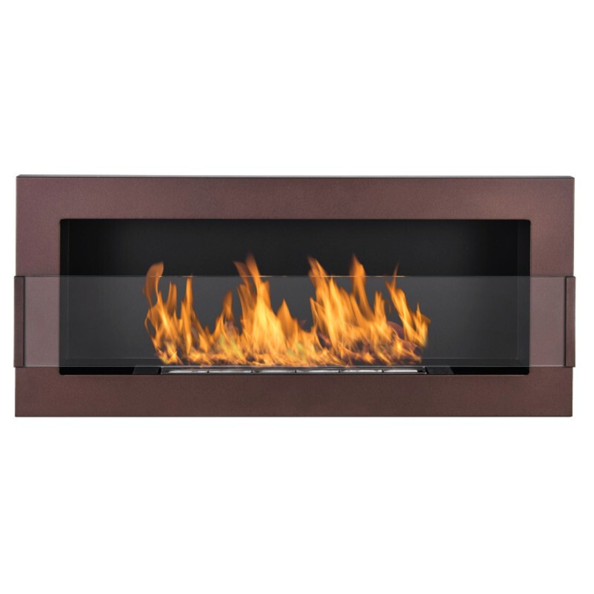 Rea Bruin Bio ethanol Inbouw - Wandhaard 90 cm – afbeelding 1