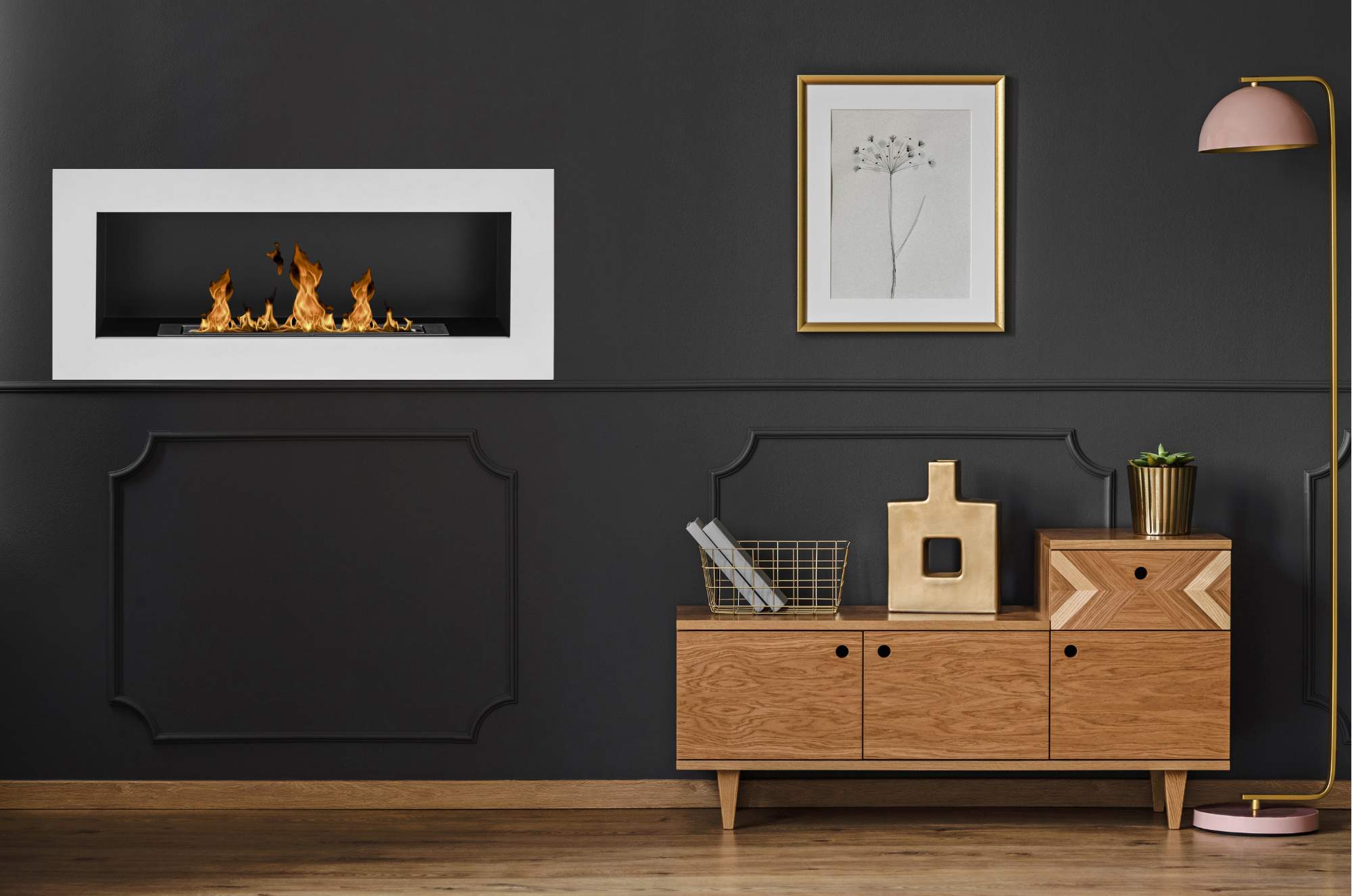Reo BOX W Bio Ethanol Wandhaard 90 cm – afbeelding 3