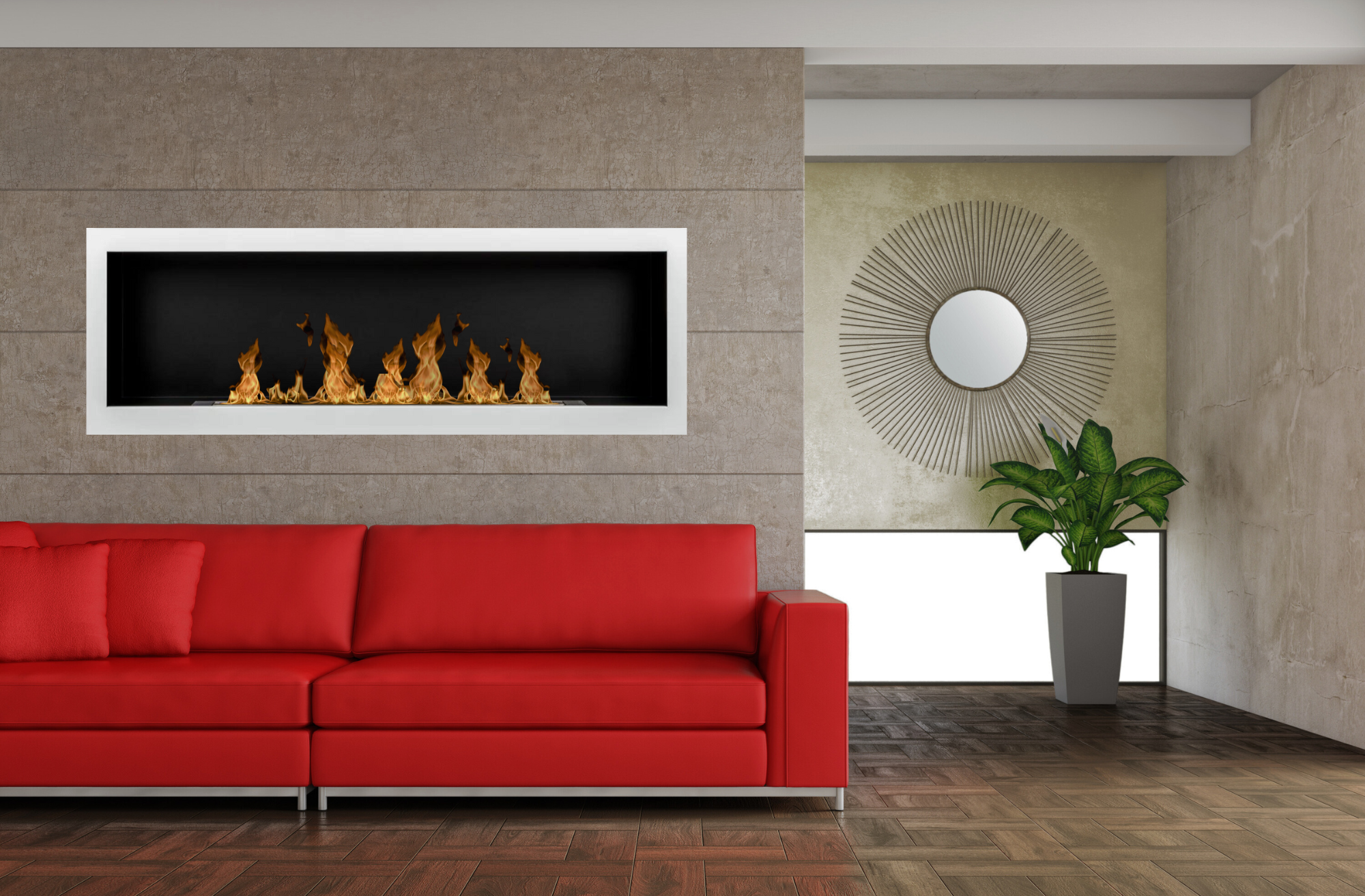 S-line W Bio Ethanol Wandhaard 120 cm – afbeelding 3