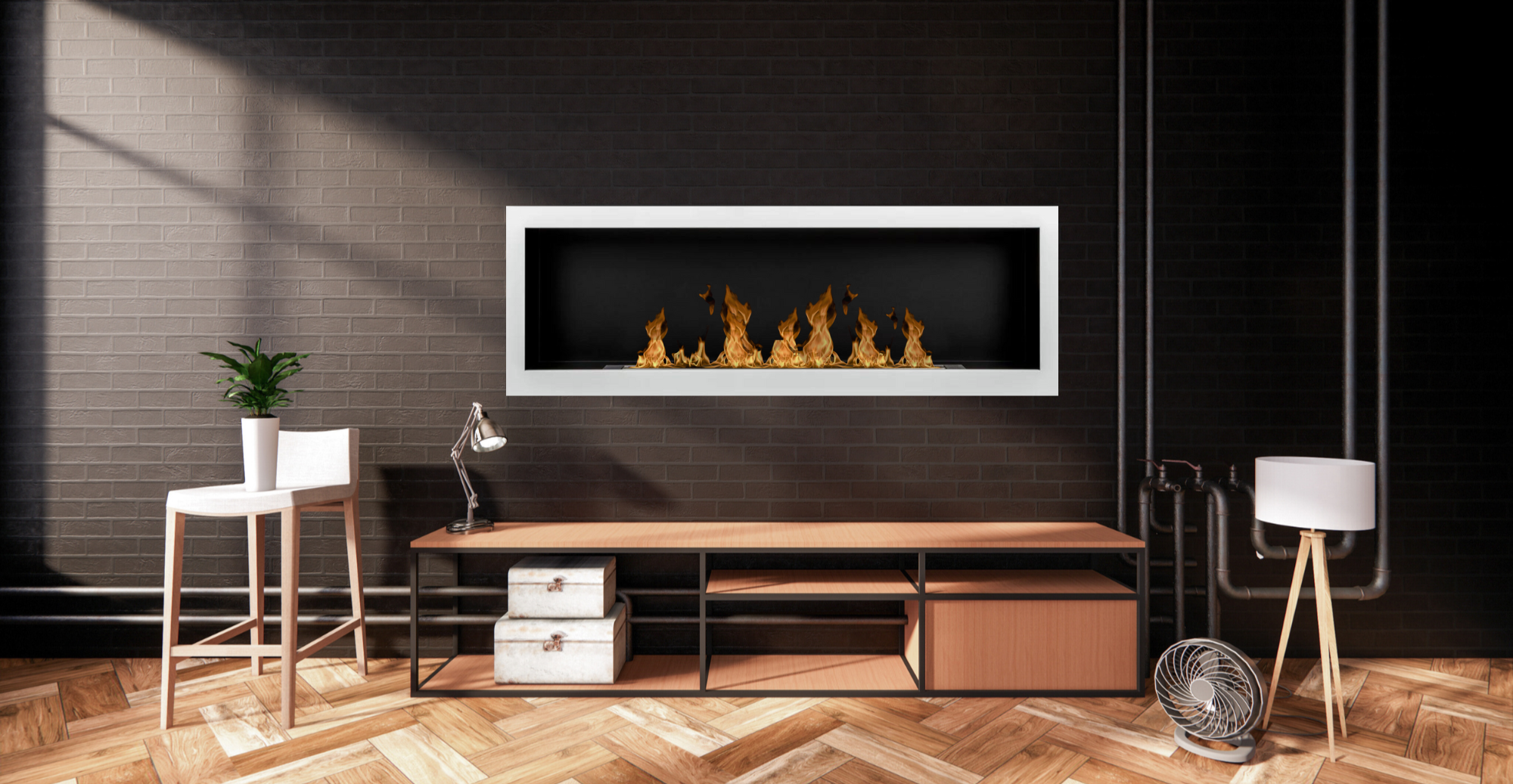 S-line W Bio Ethanol Wandhaard 120 cm – afbeelding 4
