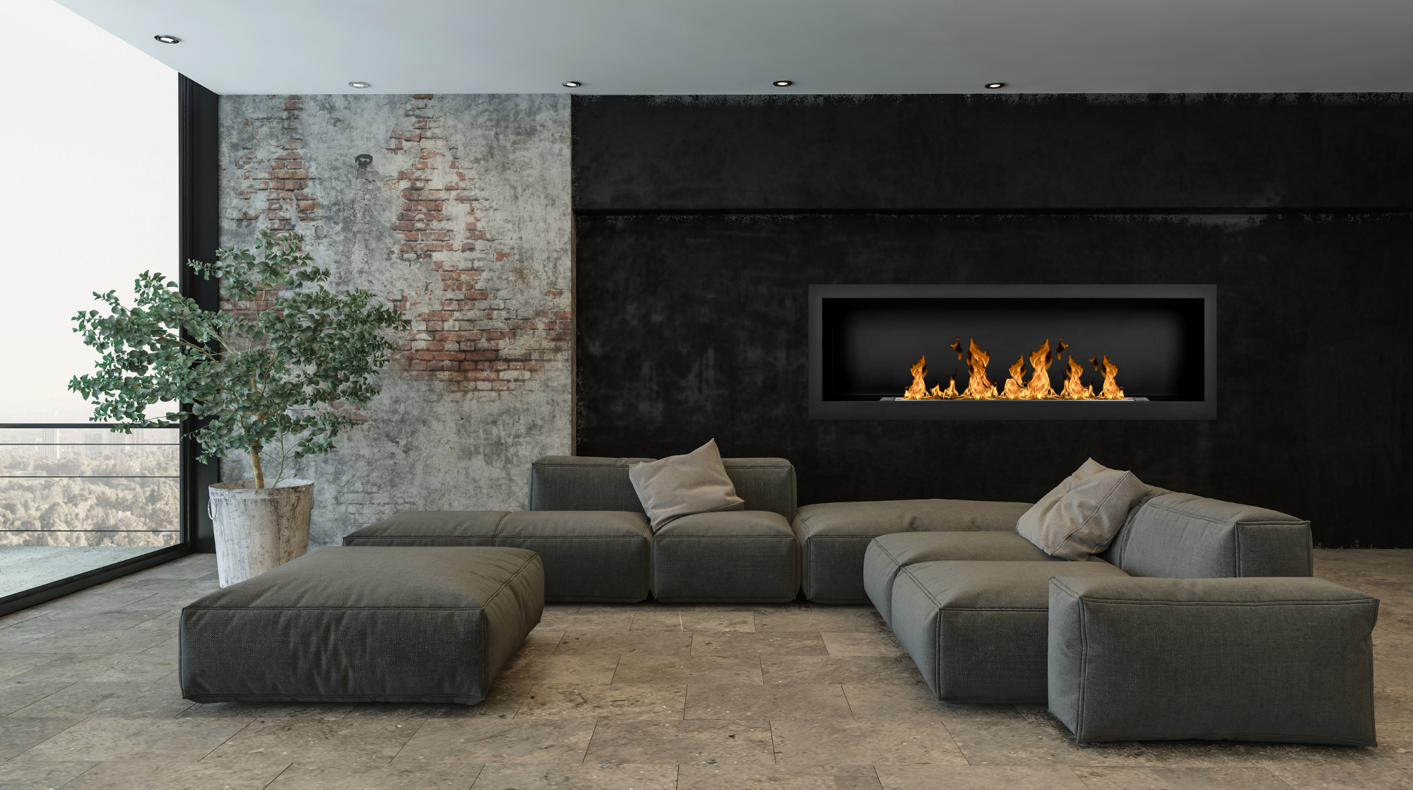 S-line Z Bio Ethanol Wandhaard 120 cm – afbeelding 5