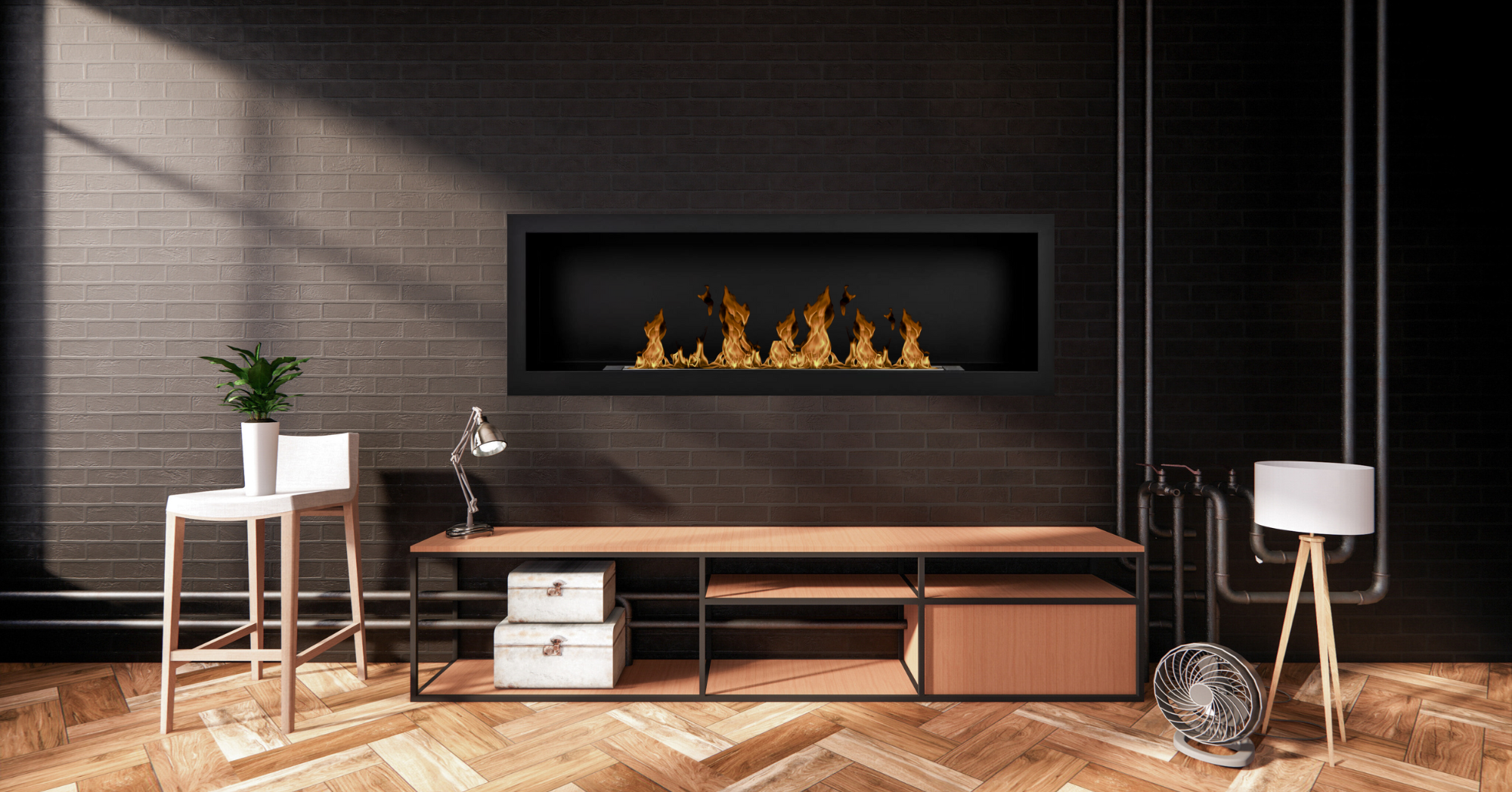 S-line Z Bio Ethanol Wandhaard 120 cm – afbeelding 3