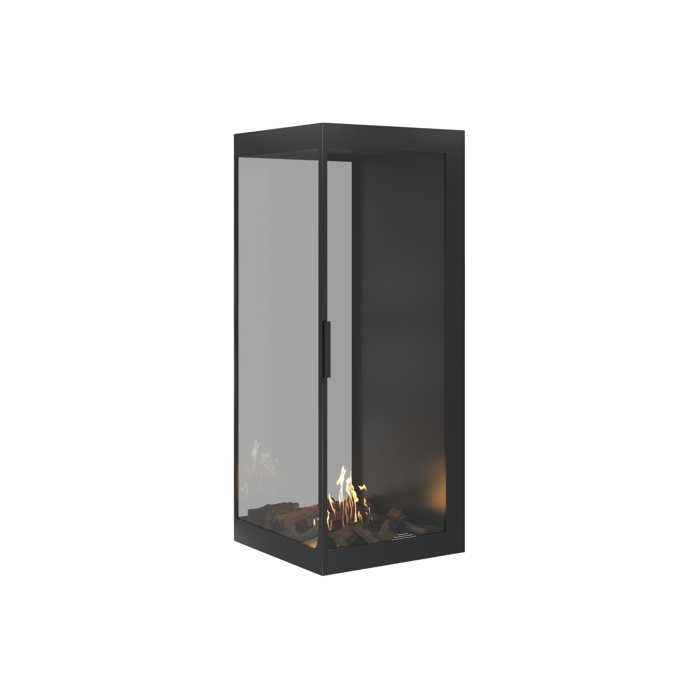 Saint roomdivider met volle glaswand 50×100 cm — zijaanzicht