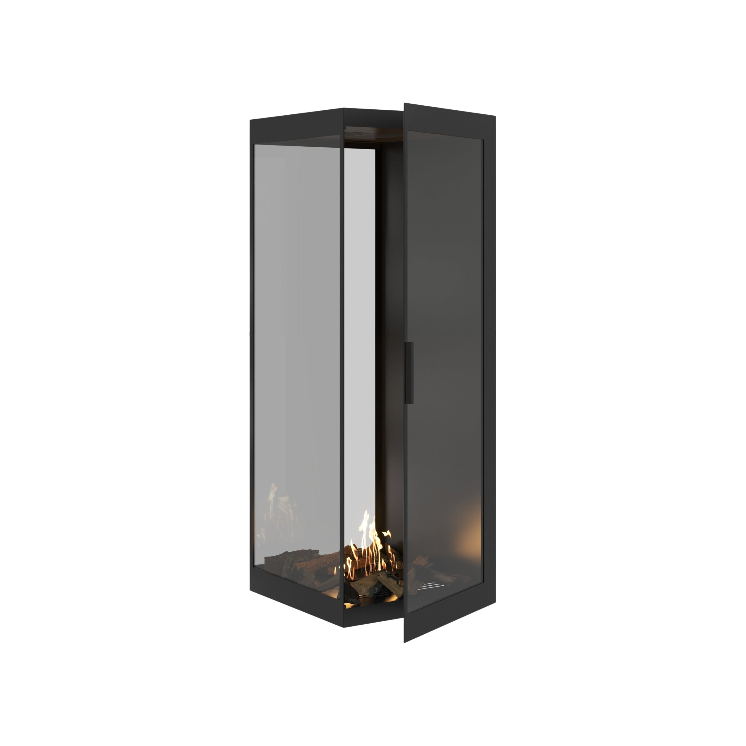 Saint roomdivider met volle glaswand 50×120 cm — vooraanzicht