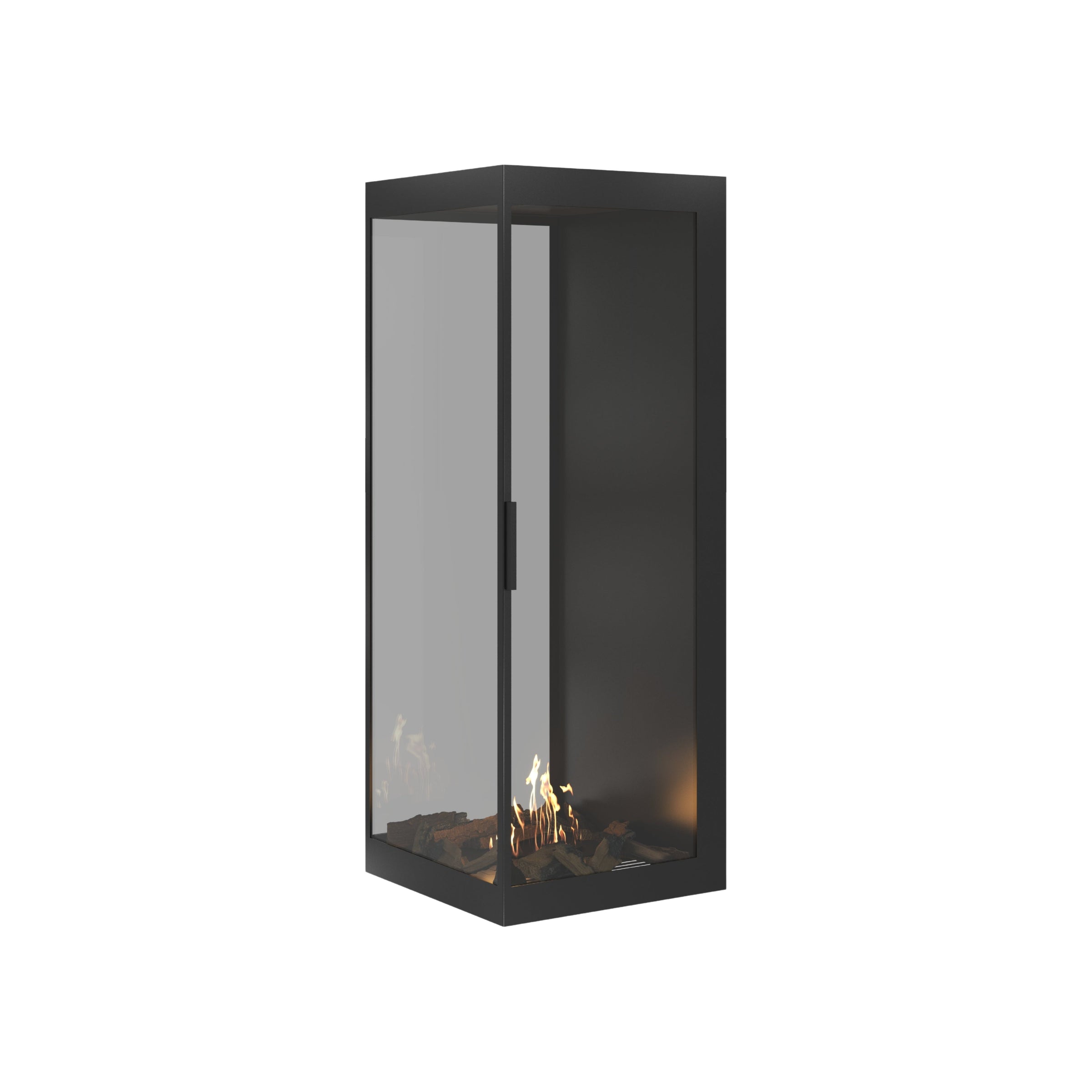 Saint roomdivider met volle glaswand 50×120 cm — driekwartaanzicht