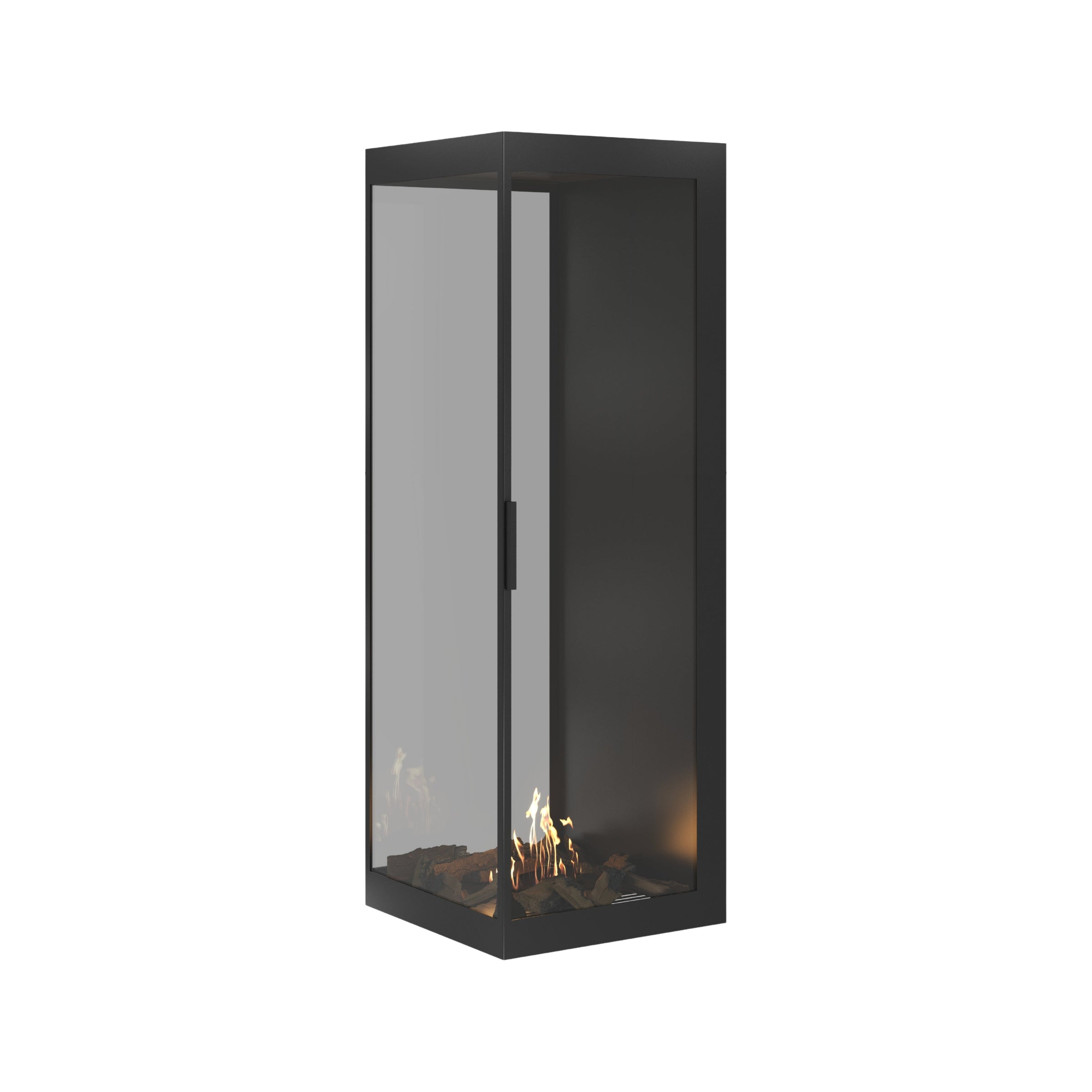 Saint roomdivider met volle glaswand 50×140 cm — driekwartaanzicht