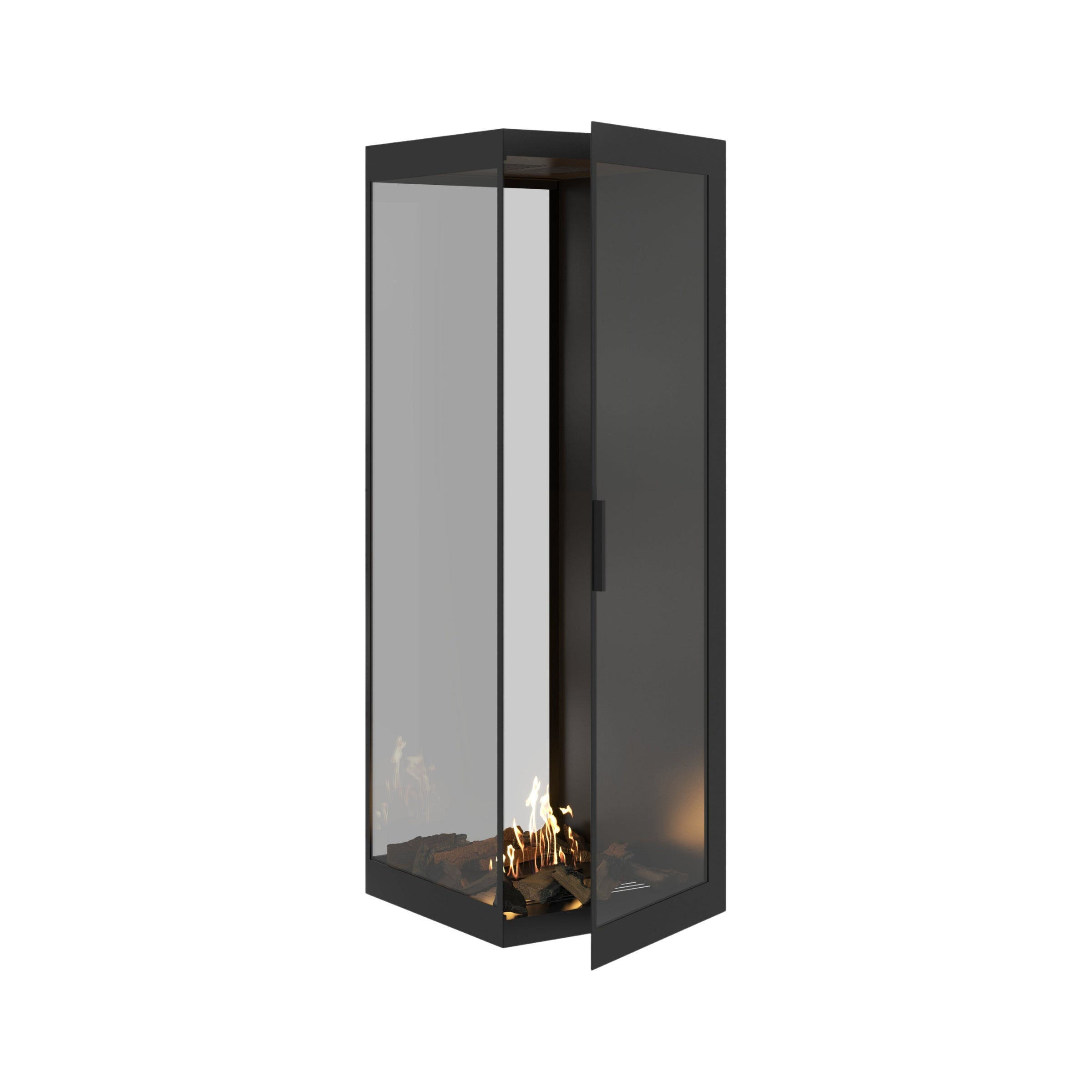 Saint roomdivider met volle glaswand 50×140 cm — vooraanzicht