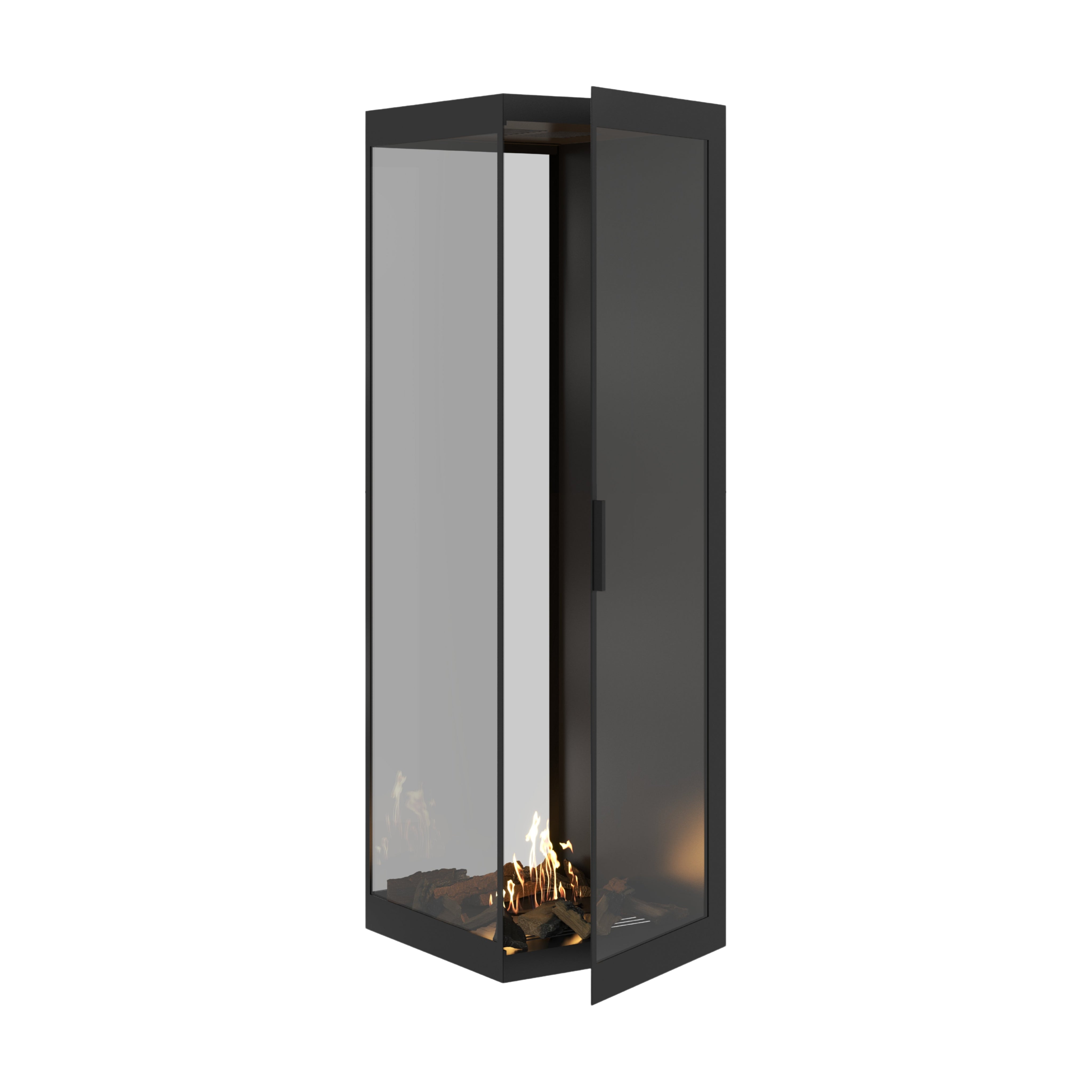 Saint roomdivider met volle glaswand 50×160 cm — vooraanzicht