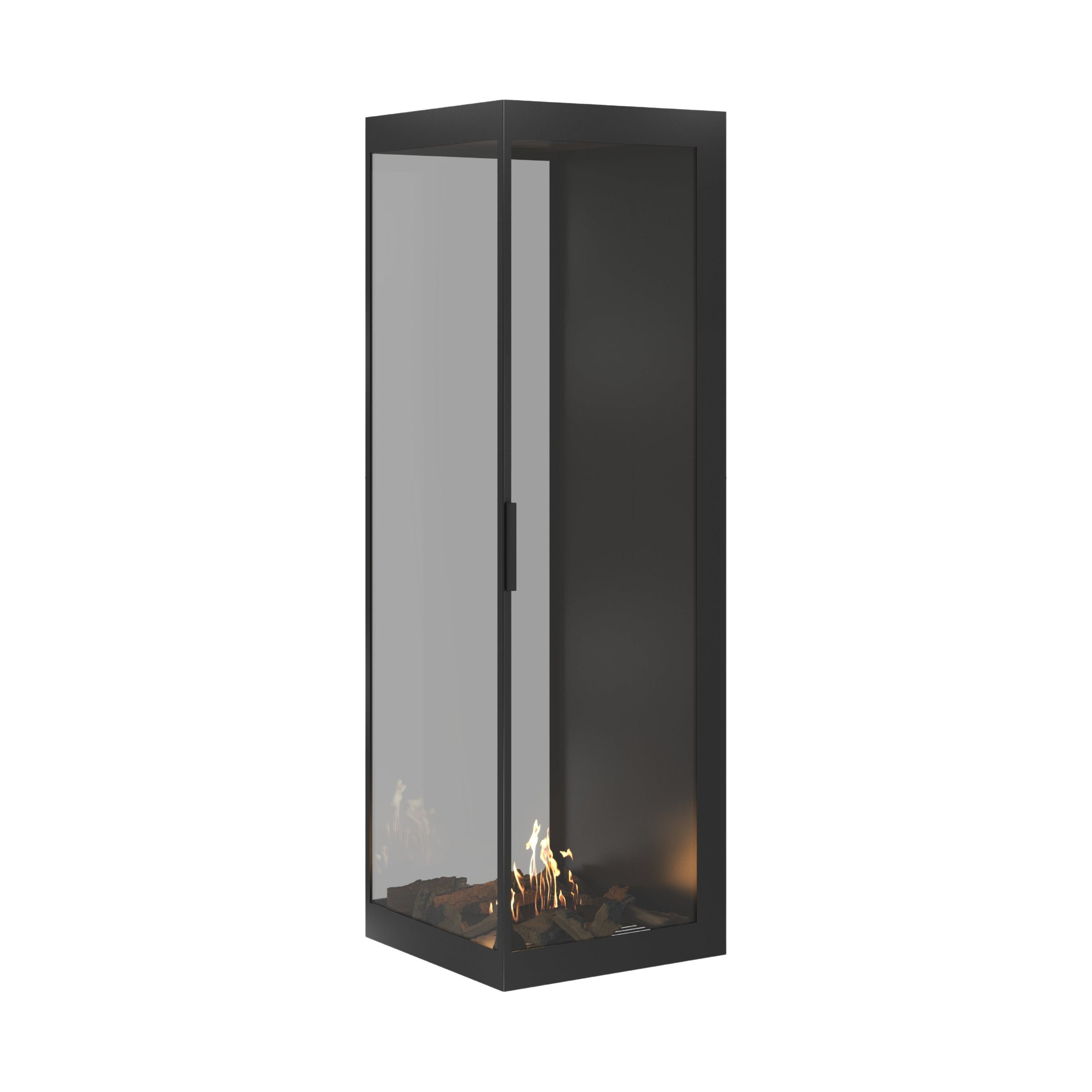 Saint roomdivider met volle glaswand 50×160 cm — driekwartaanzicht