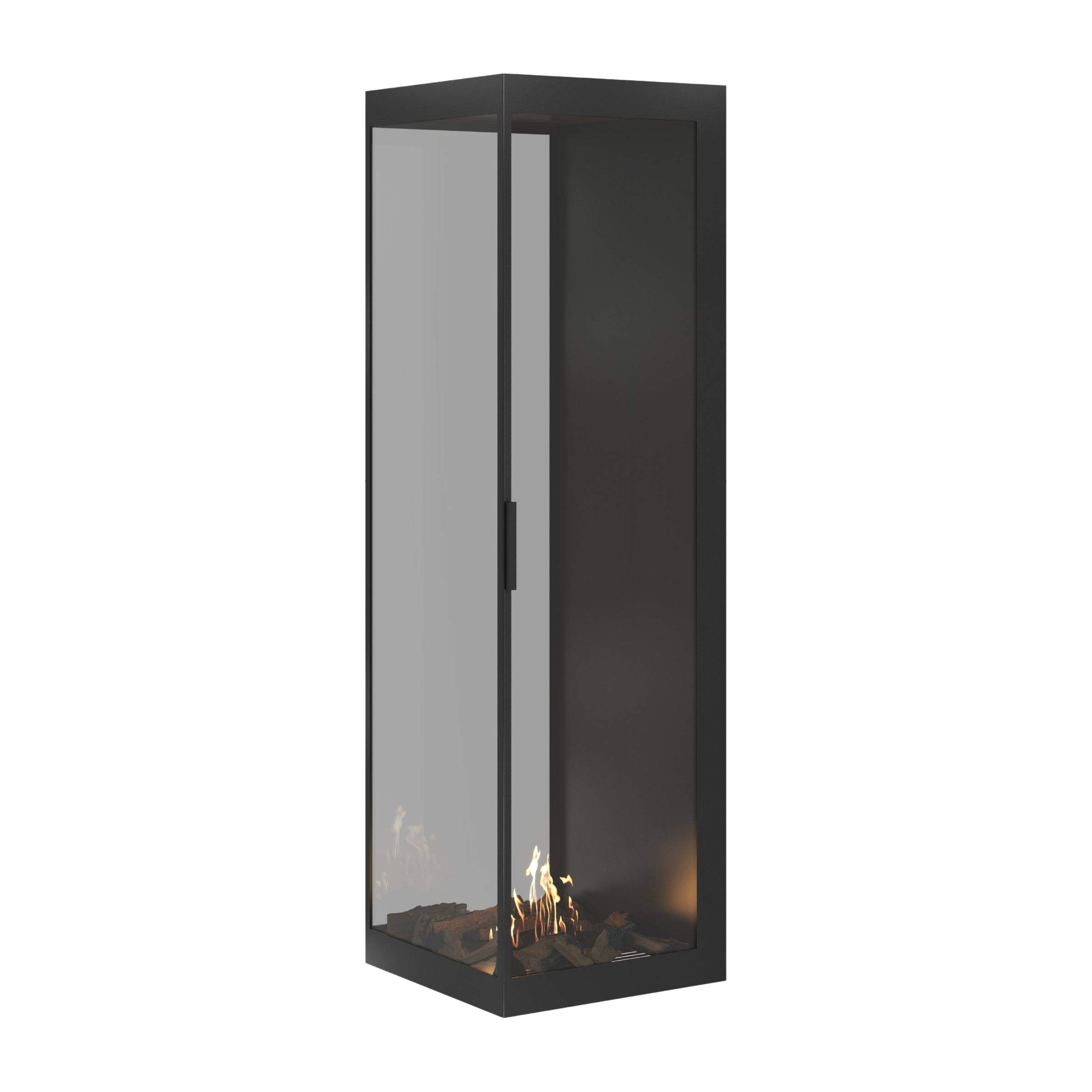Saint roomdivider met volle glaswand 50×180 cm — driekwartaanzicht