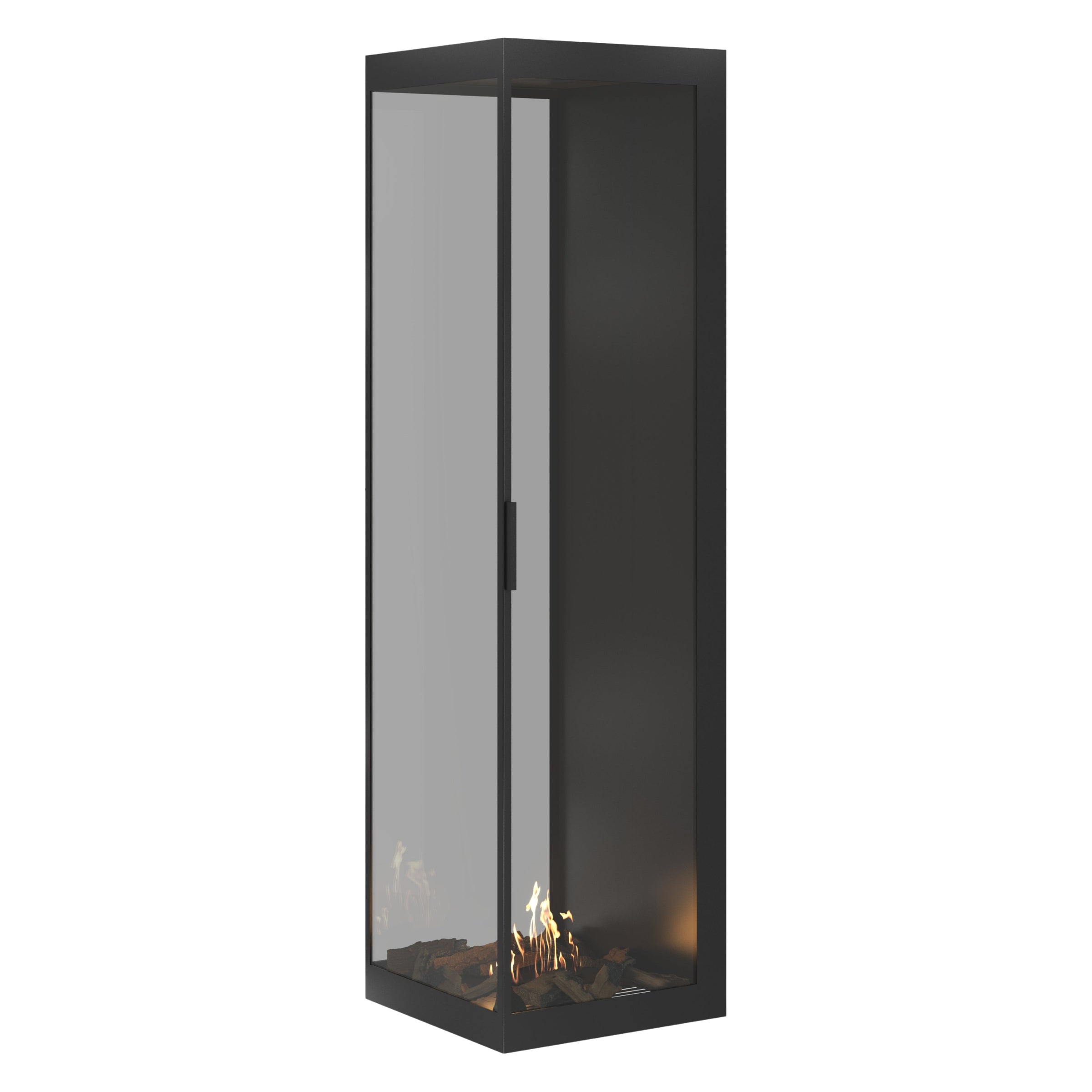Saint roomdivider met volle glaswand 50×200 cm — driekwartaanzicht