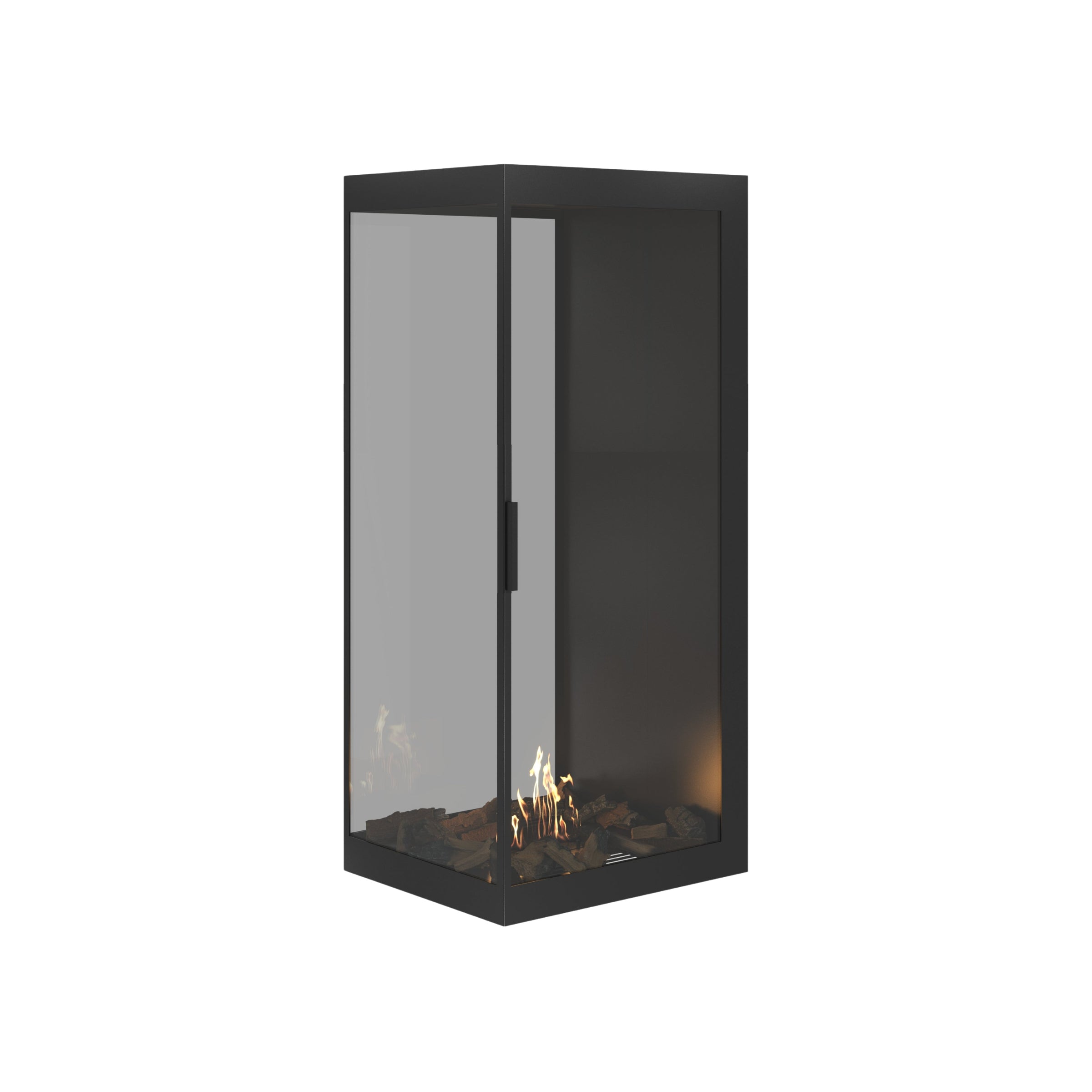 Saint roomdivider met volle glaswand 60×120 cm — driekwartaanzicht