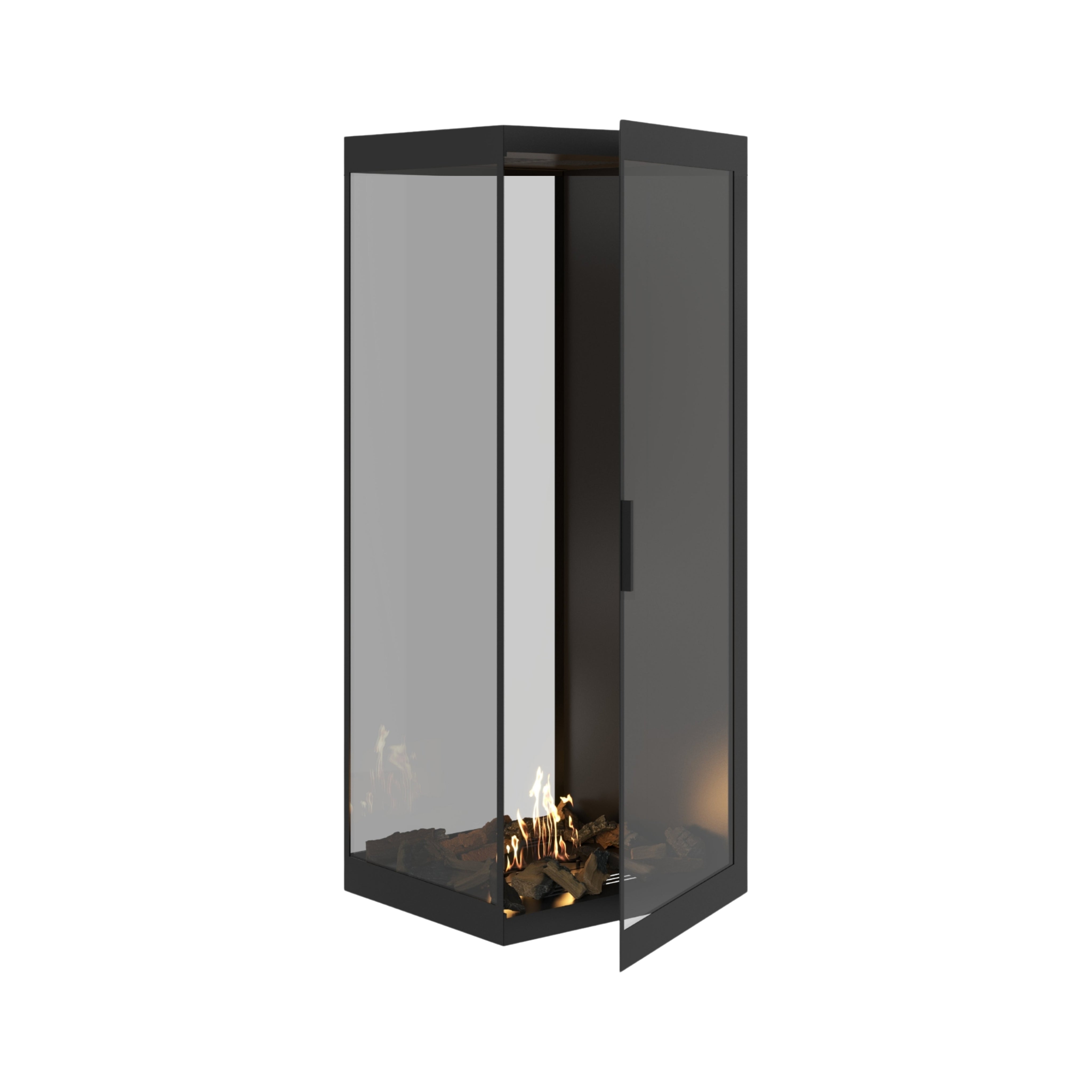 Saint roomdivider met volle glaswand 60×140 cm — vooraanzicht