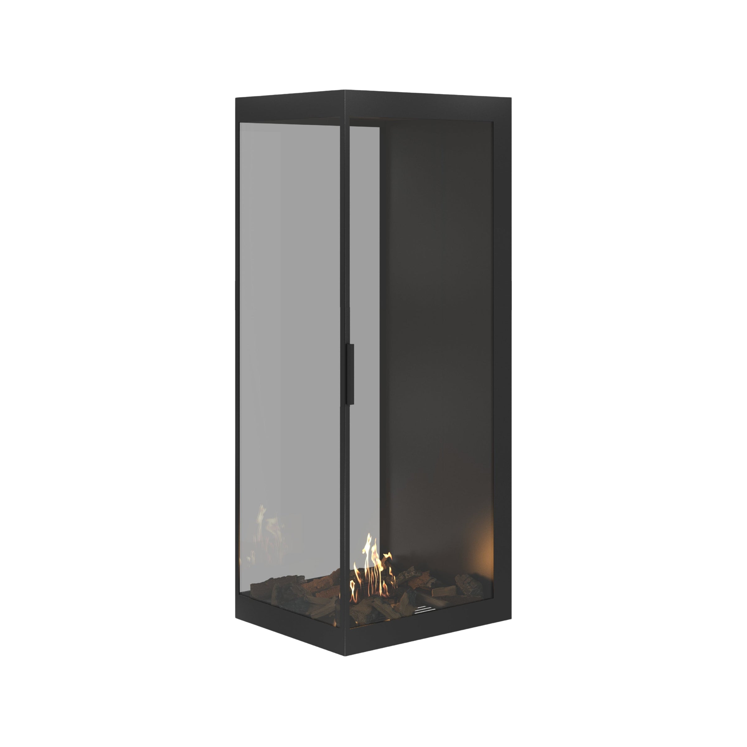 Saint roomdivider met volle glaswand 60×140 cm — driekwartaanzicht