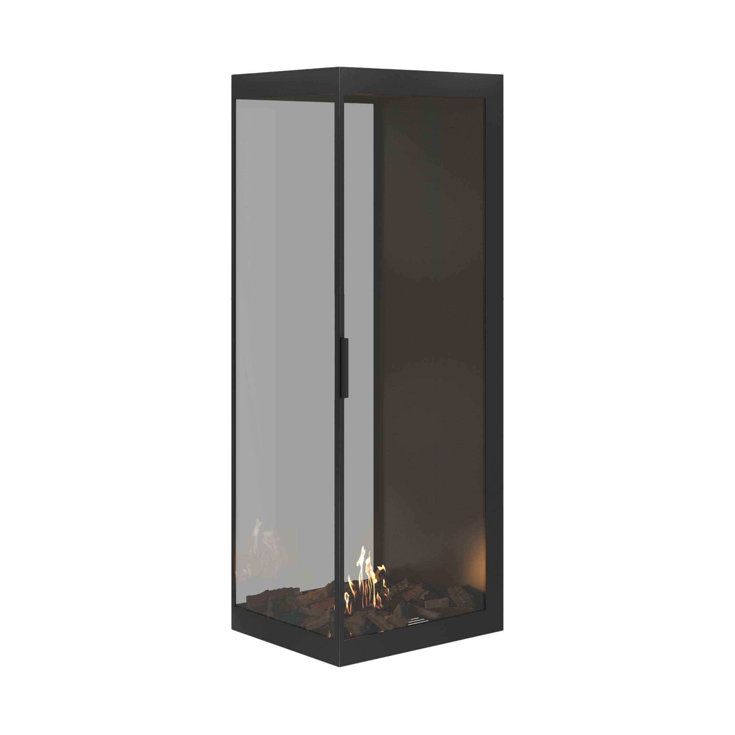 Saint roomdivider met volle glaswand 60×160 cm — driekwartaanzicht