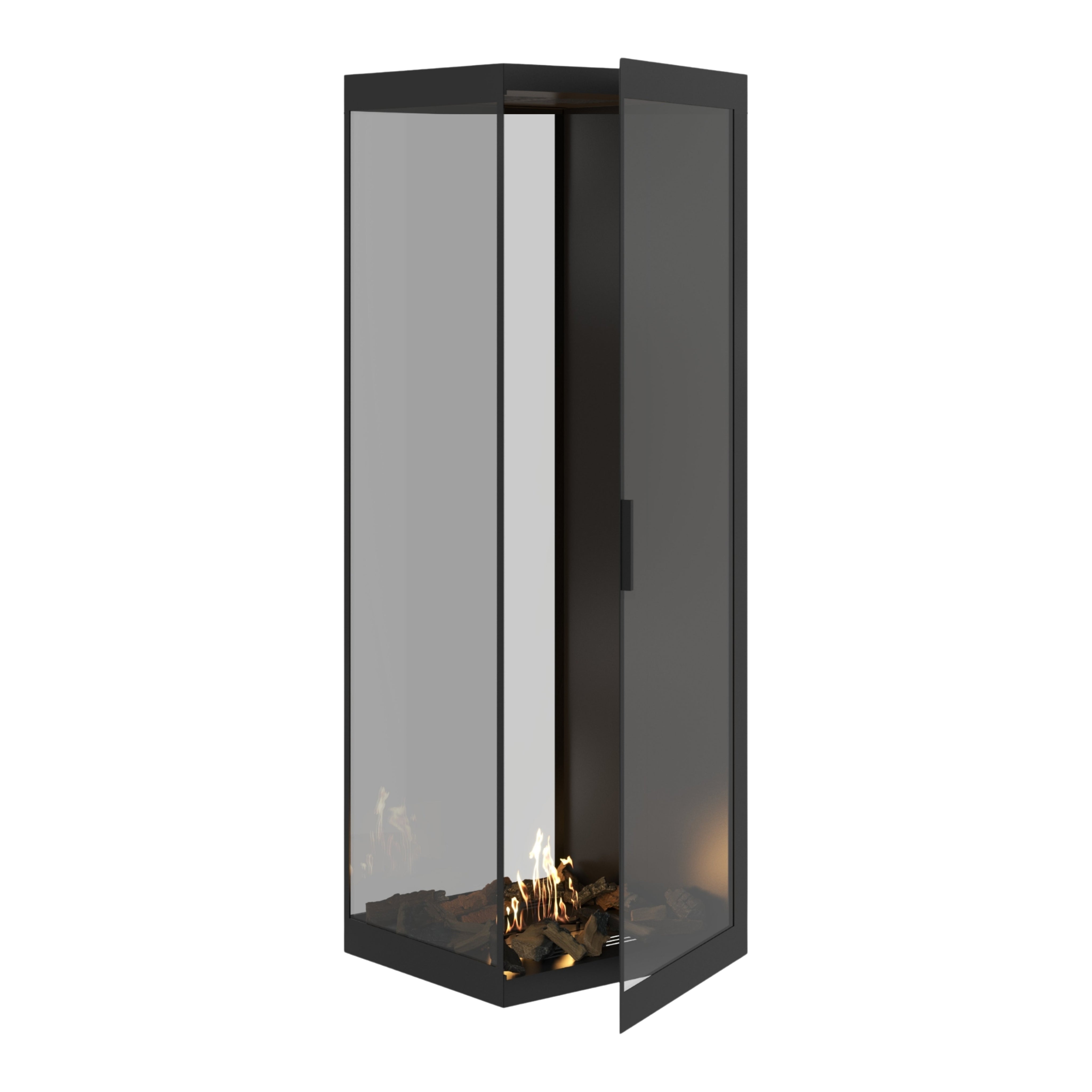 Saint roomdivider met volle glaswand 60×180 cm — vooraanzicht