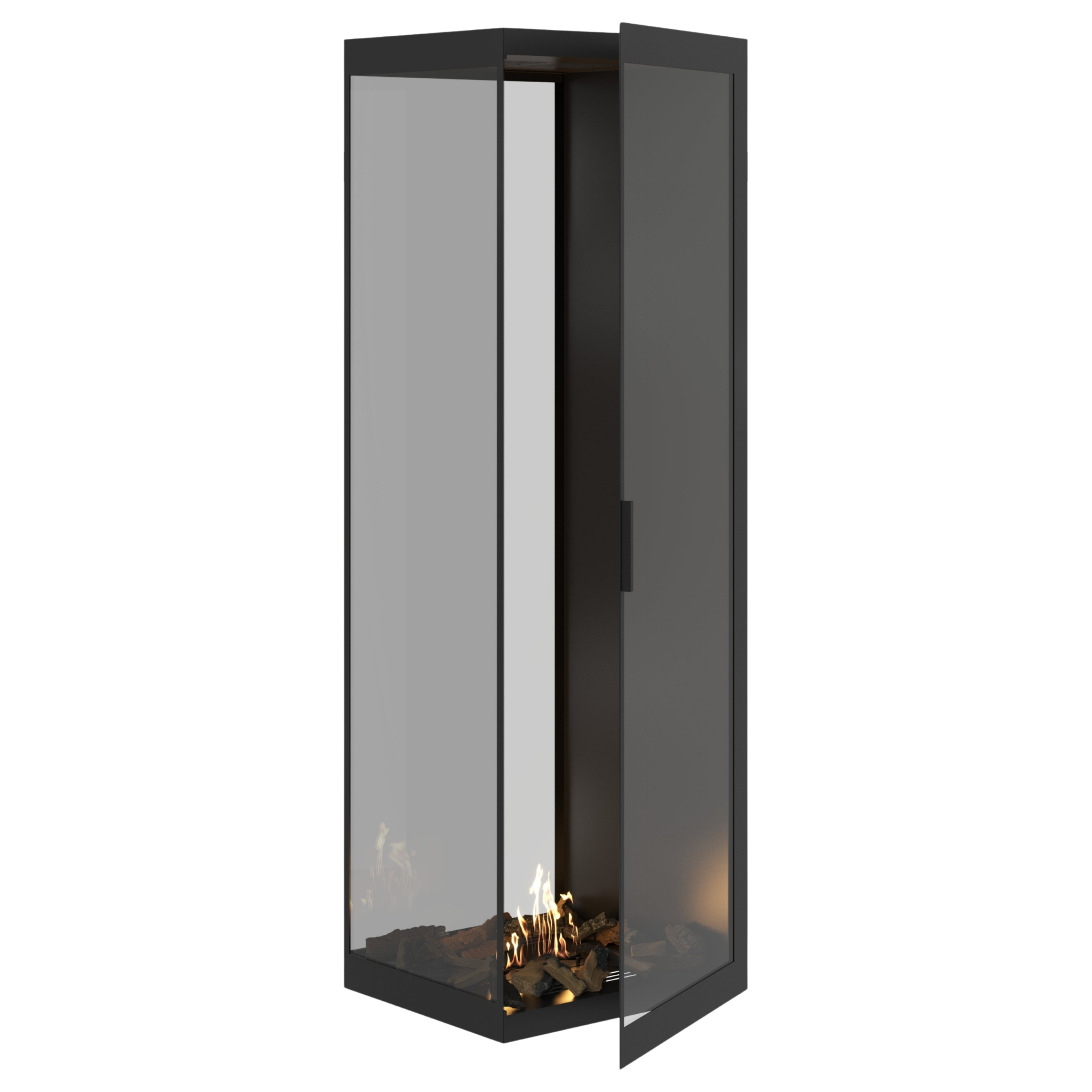 Saint roomdivider met volle glaswand 60×200 cm — vooraanzicht