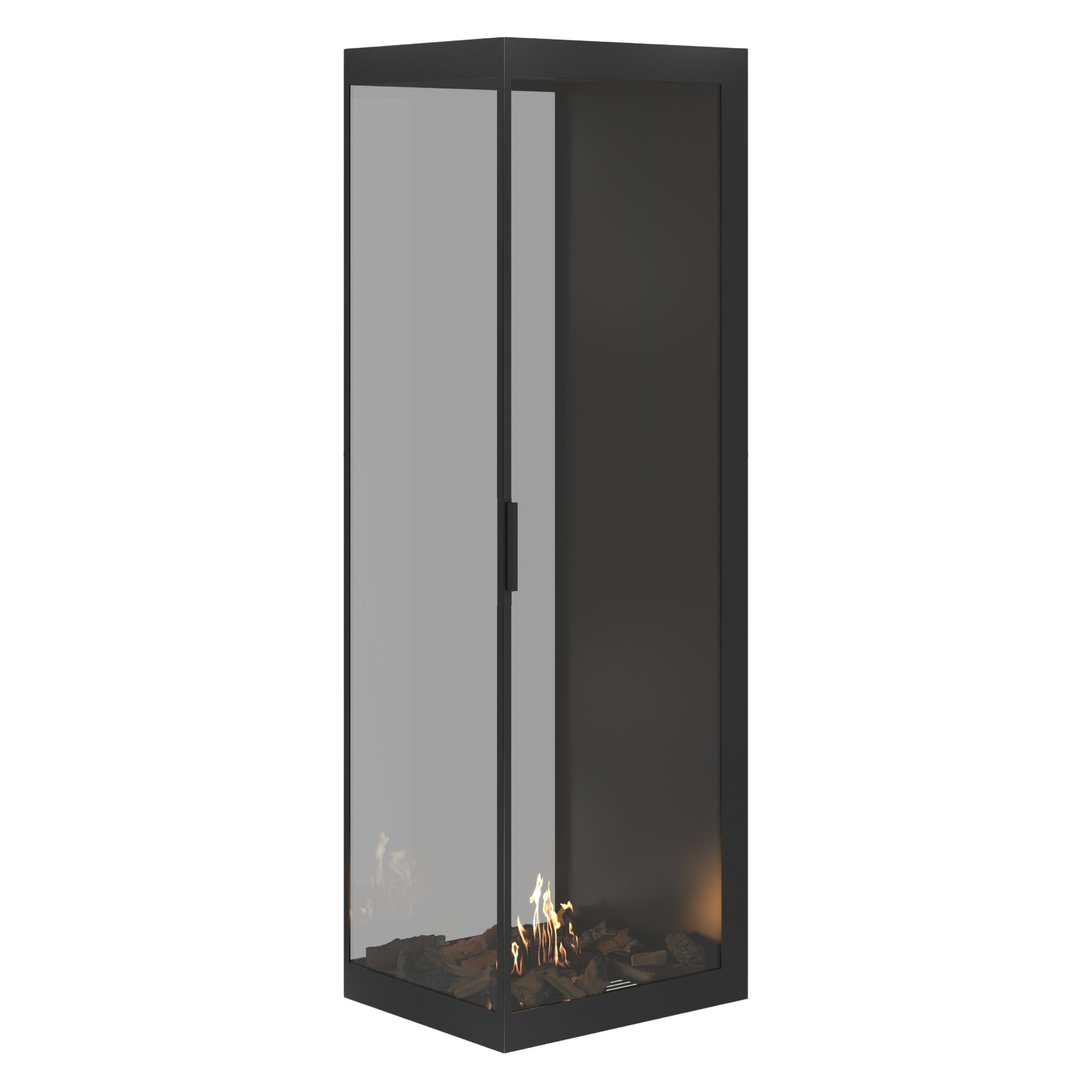 Saint roomdivider met volle glaswand 60×200 cm — driekwartaanzicht
