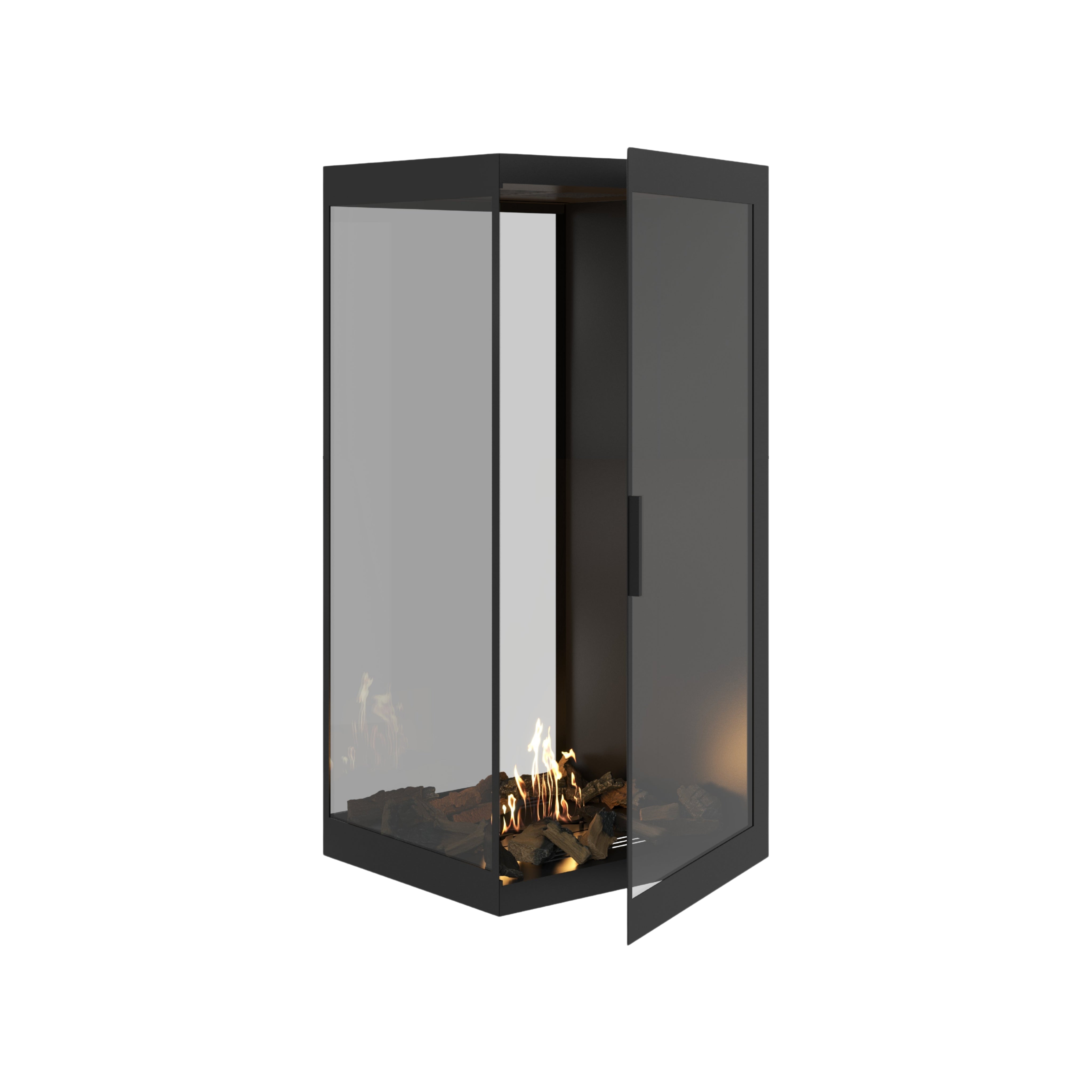 Saint roomdivider met volle glaswand 70×120 cm — vooraanzicht