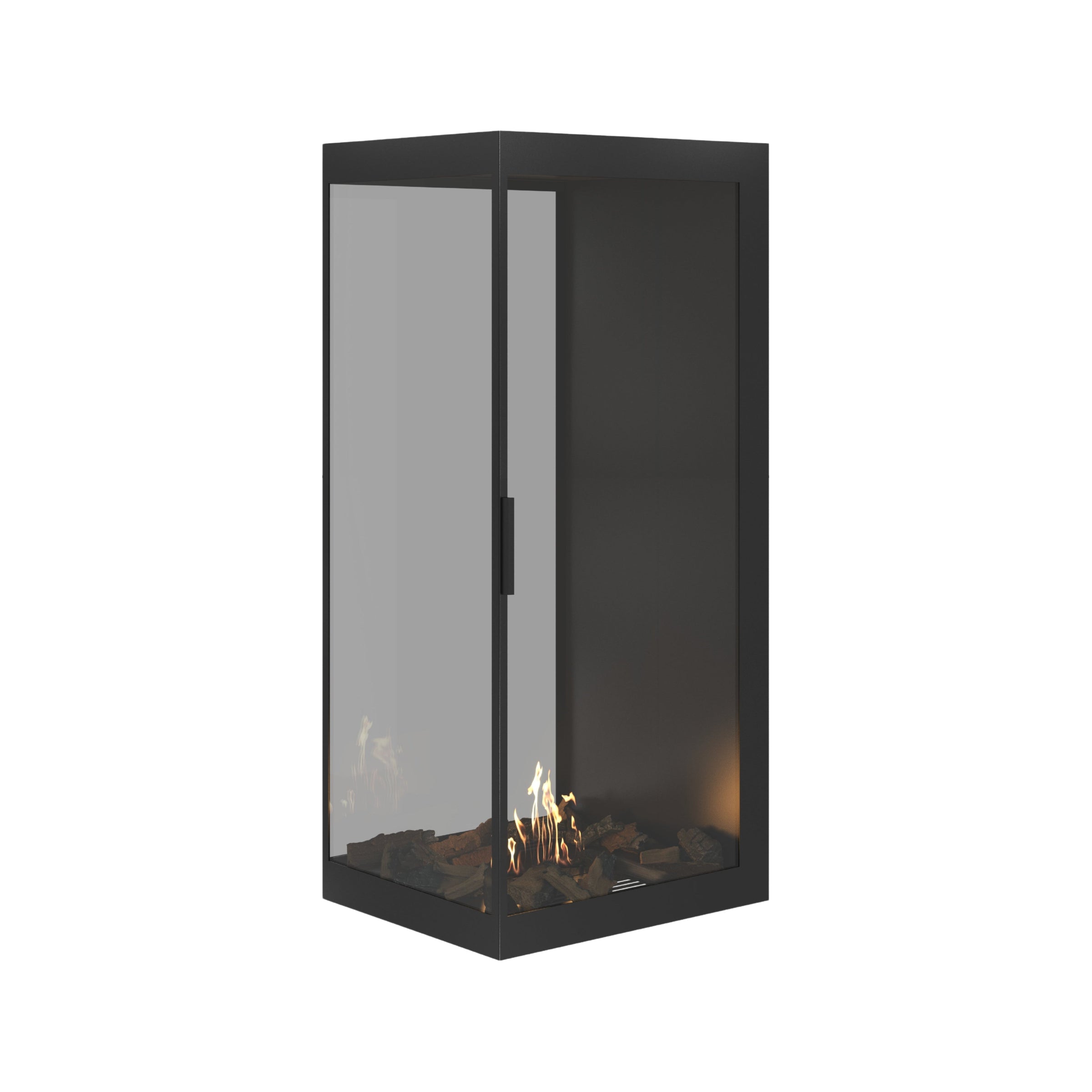 Saint roomdivider met volle glaswand 70×140 cm — driekwartaanzicht