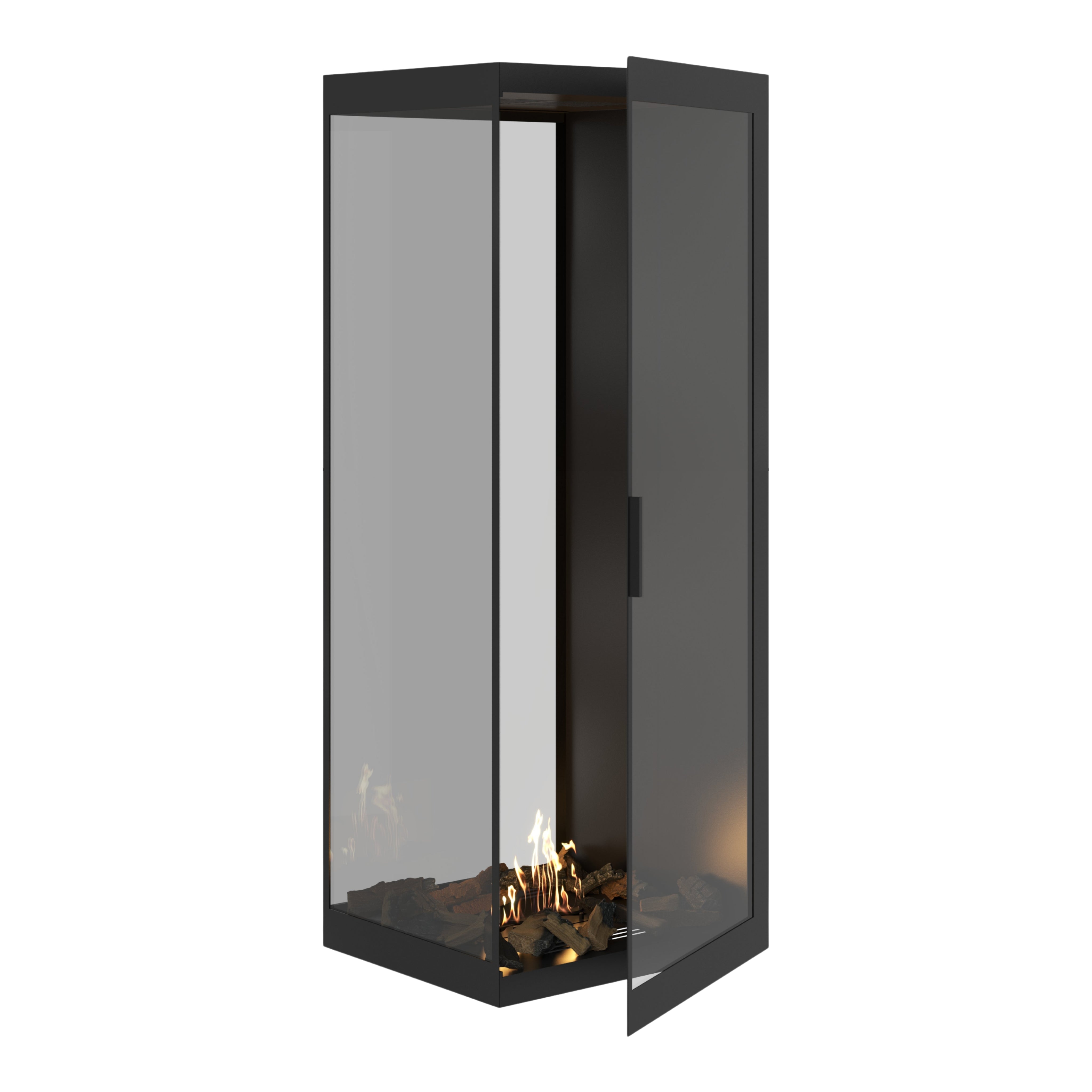 Saint roomdivider met volle glaswand 70×180 cm — vooraanzicht