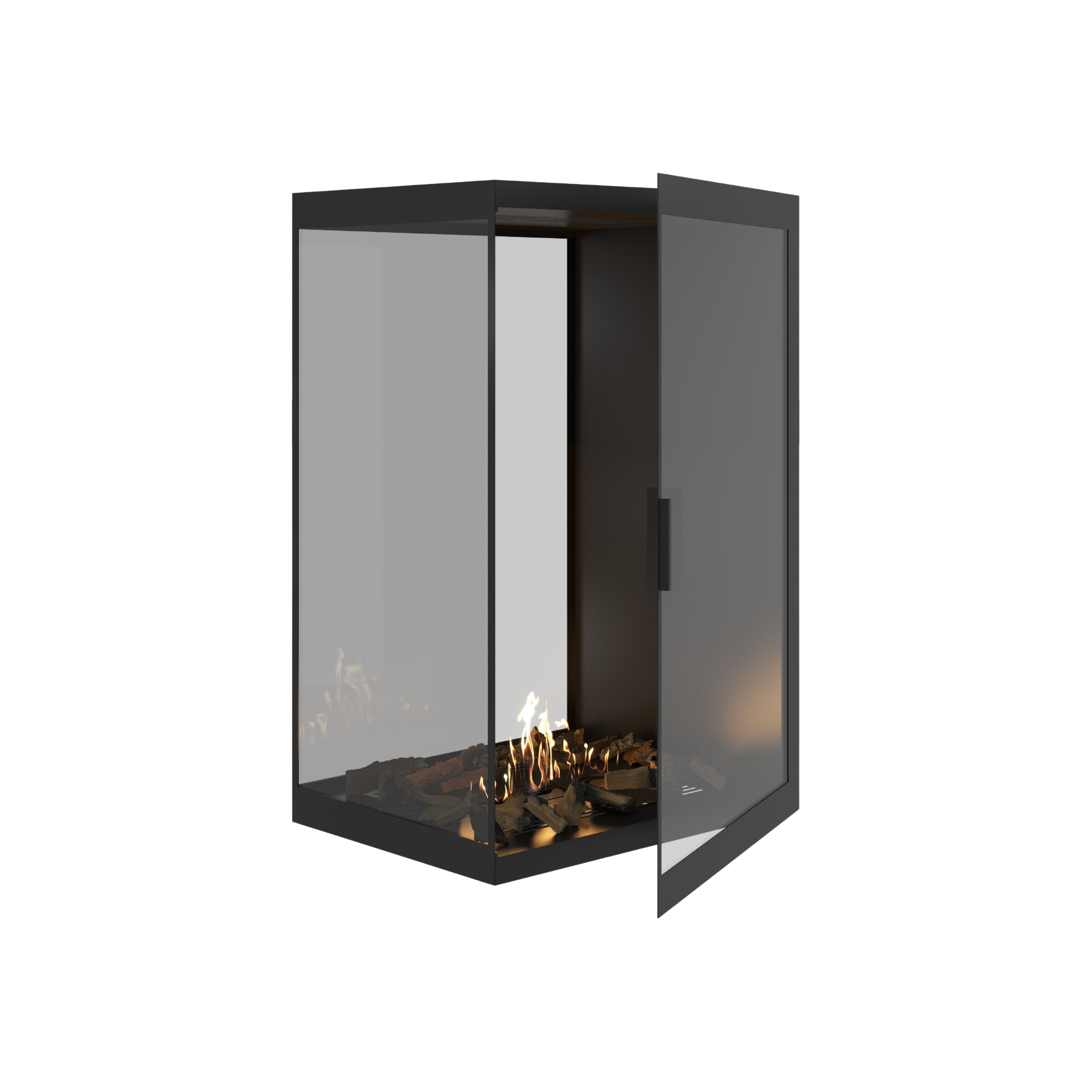 Saint roomdivider met volle glaswand 80×100 cm — vooraanzicht