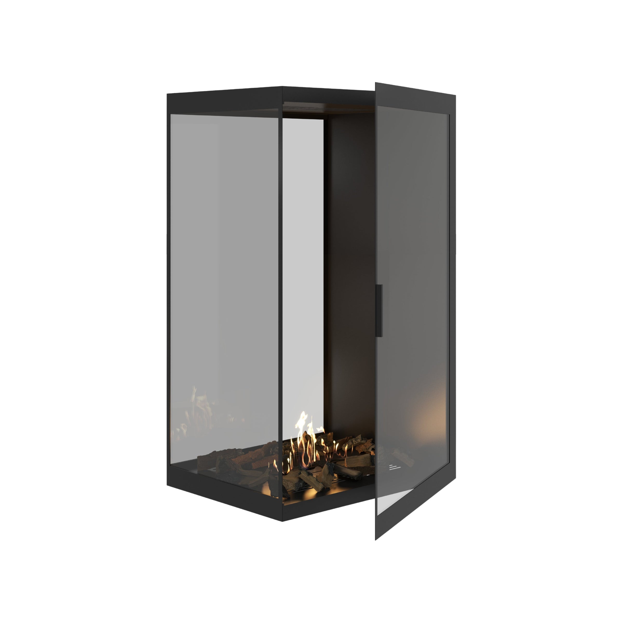 Saint roomdivider met volle glaswand 80×120 cm — vooraanzicht