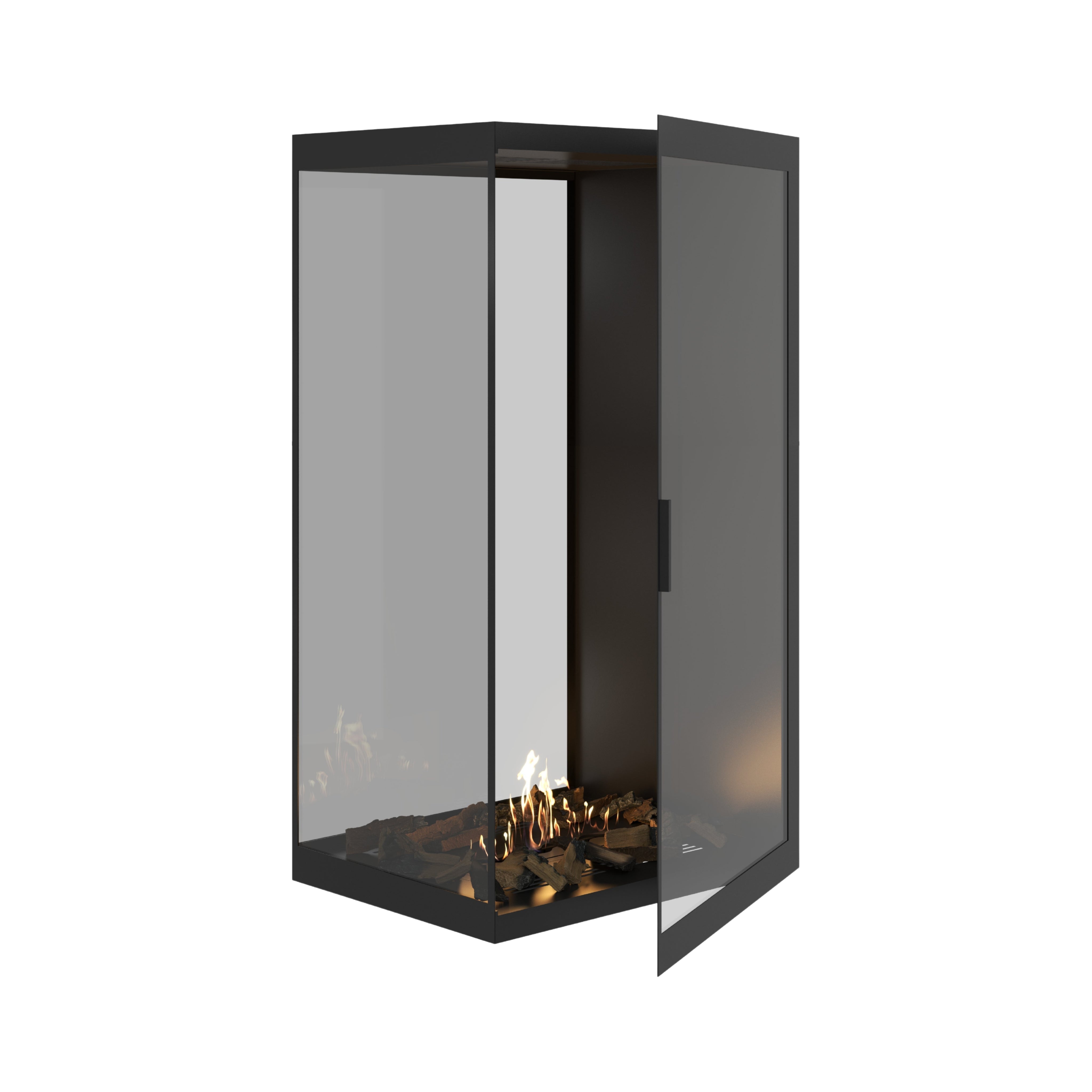 Saint roomdivider met volle glaswand 80×140 cm — vooraanzicht