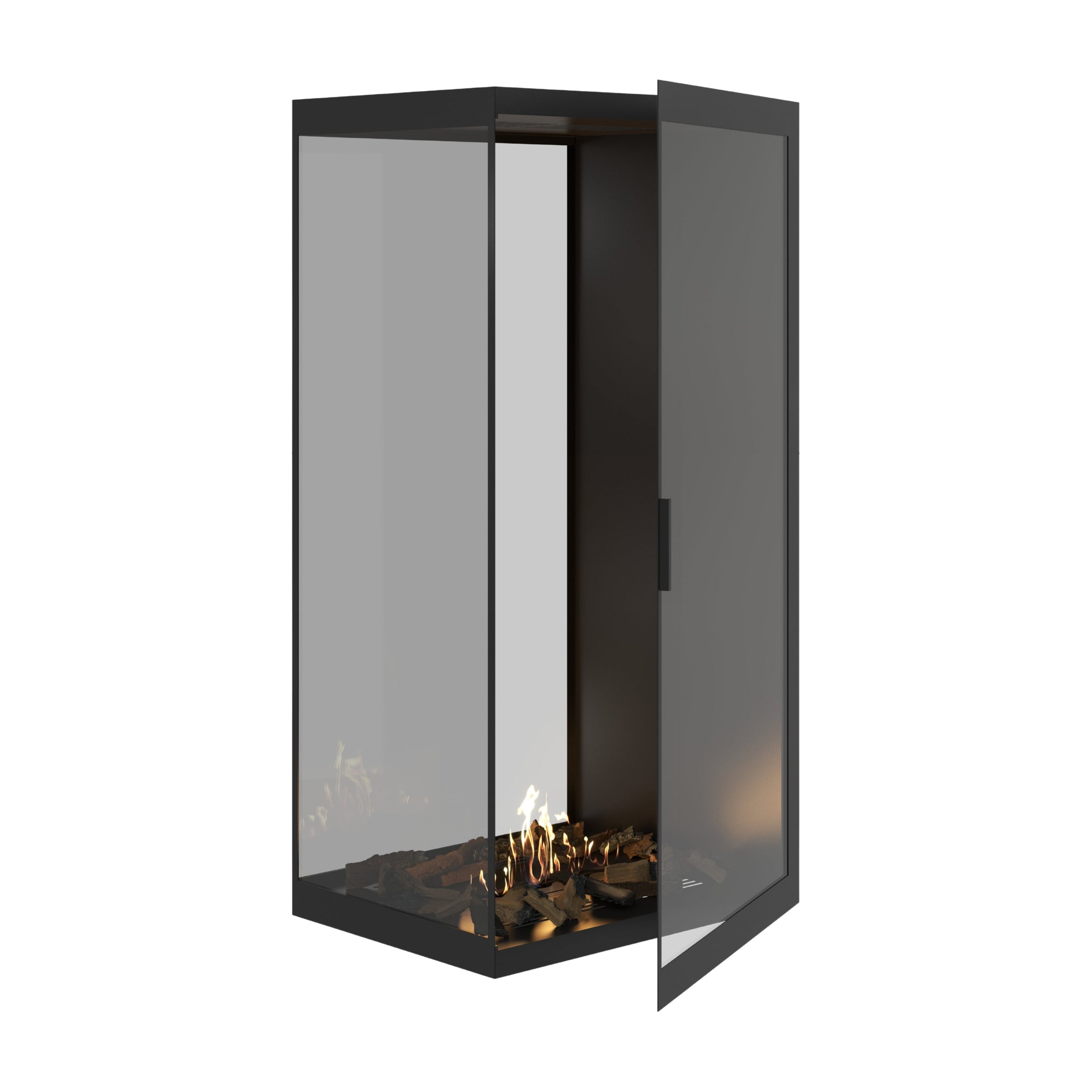 Saint roomdivider met volle glaswand 80×160 cm — vooraanzicht