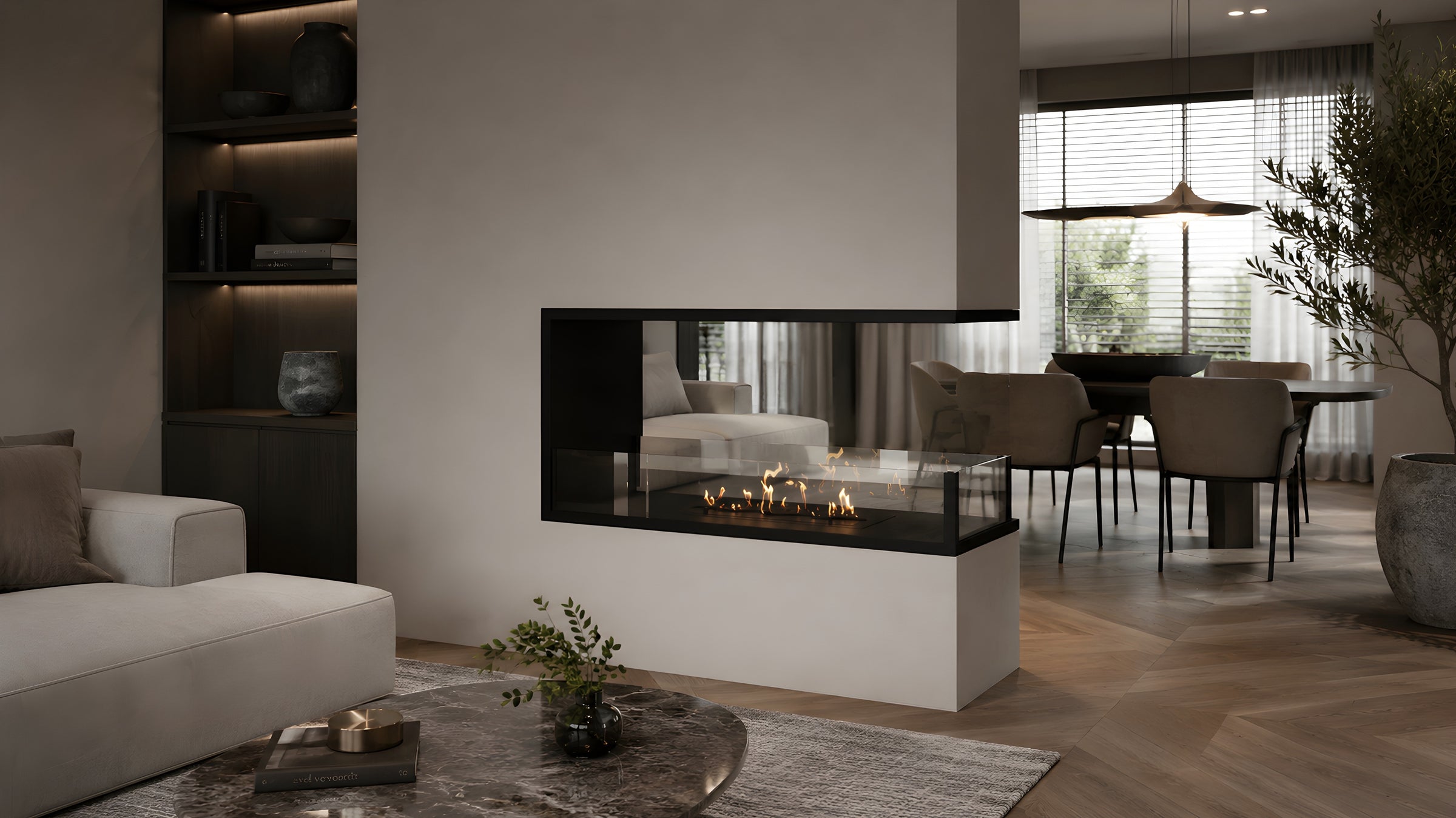 Saint U Vorm Driezijdig Inbouwhaard 80 cm